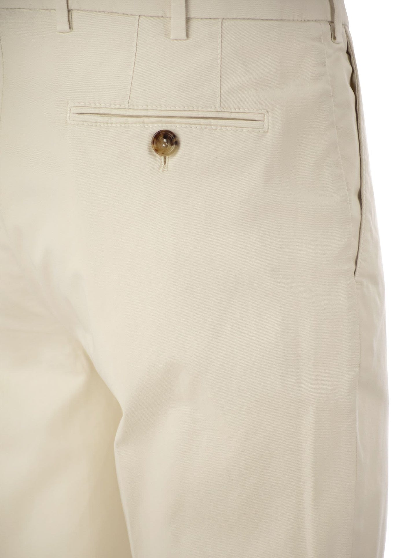 Brunello Cucinelli Men Italian Fit Cotton Gabardine Trousers BRUNELLO CUCINELLI
