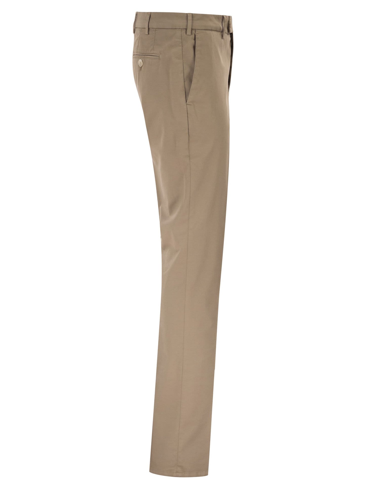 Brunello Cucinelli Men Italian Fit Cotton Gabardine Trousers BRUNELLO CUCINELLI