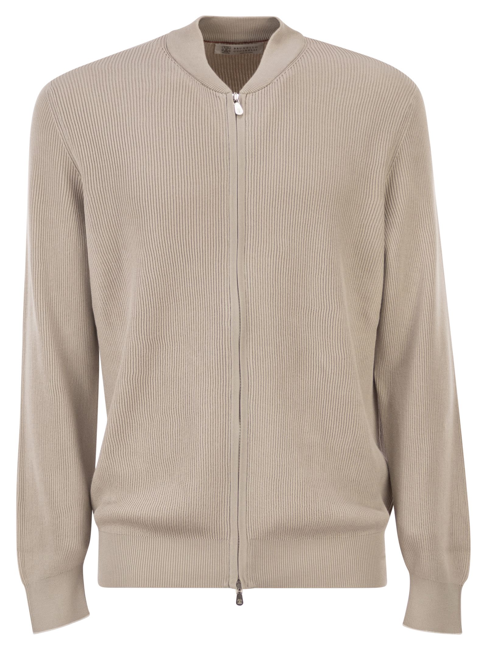 Brunello Cucinelli Men Cotton Cardigan With Zip BRUNELLO CUCINELLI