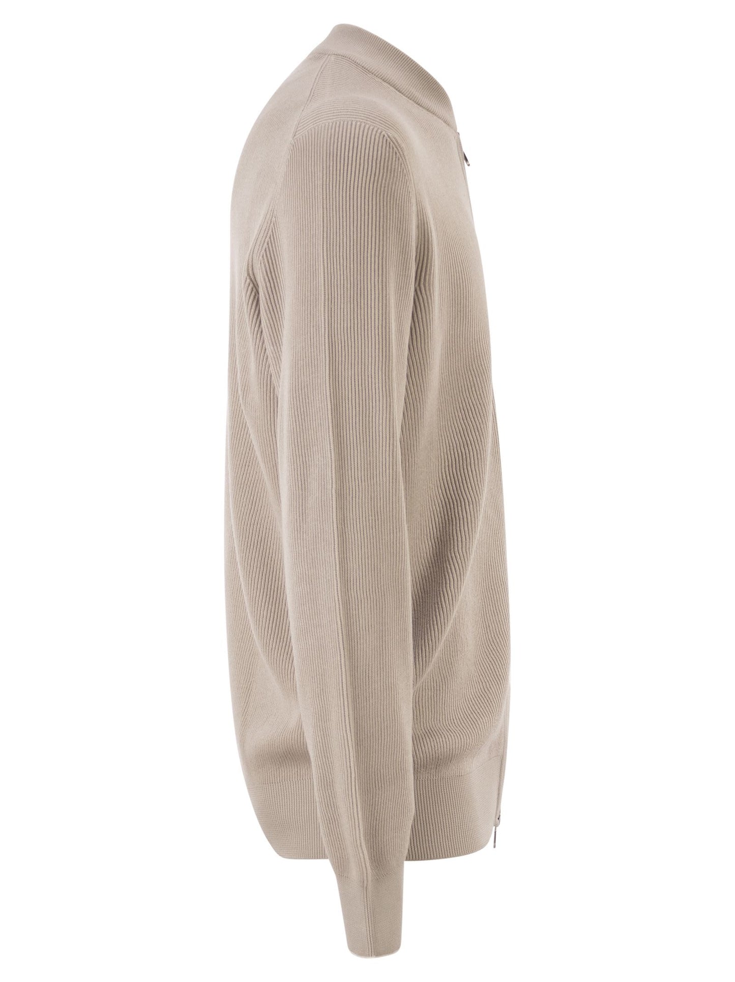 Brunello Cucinelli Men Cotton Cardigan With Zip BRUNELLO CUCINELLI