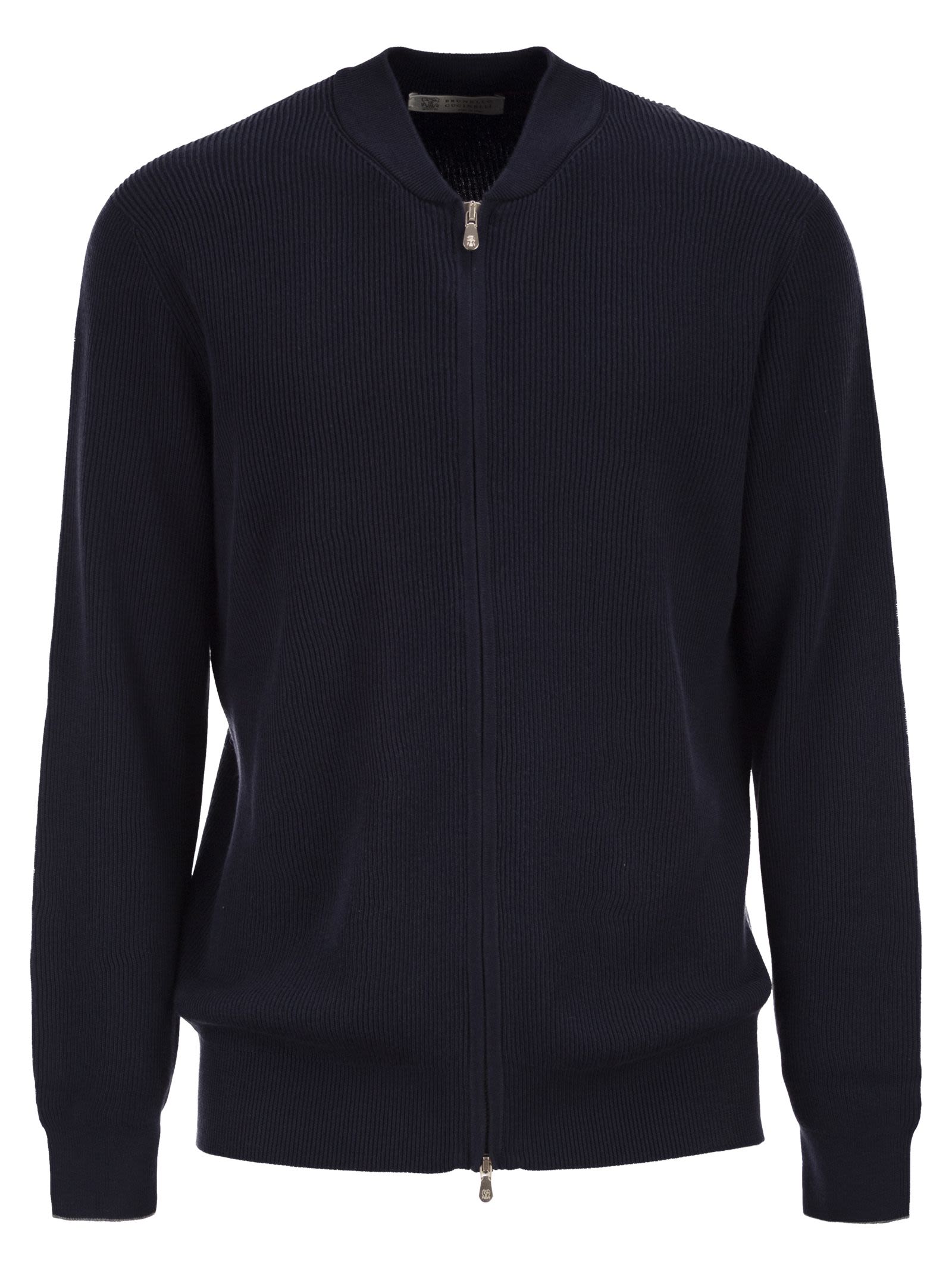 Brunello Cucinelli Men Cotton Cardigan With Zip BRUNELLO CUCINELLI