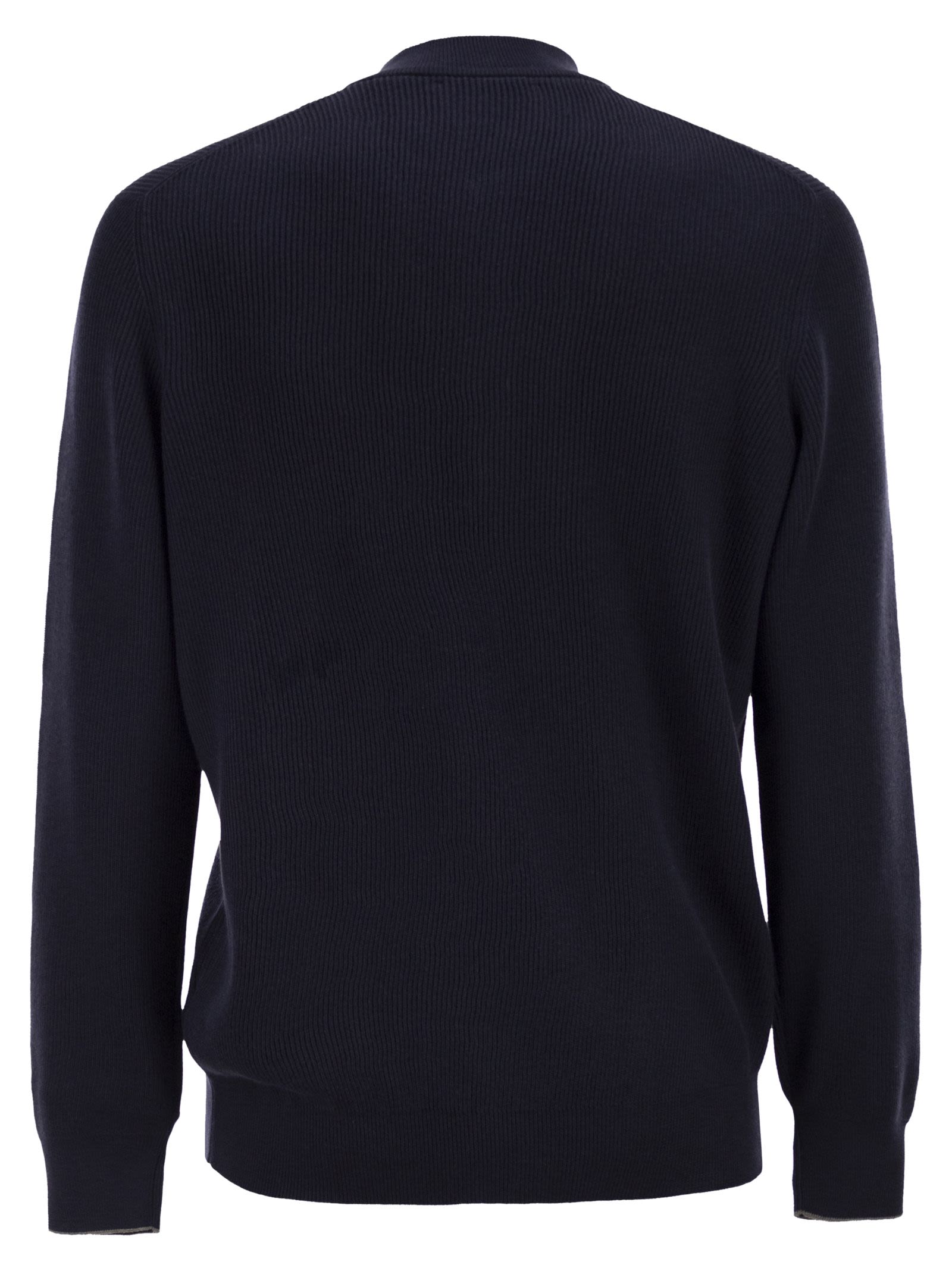 Brunello Cucinelli Men Cotton Cardigan With Zip BRUNELLO CUCINELLI