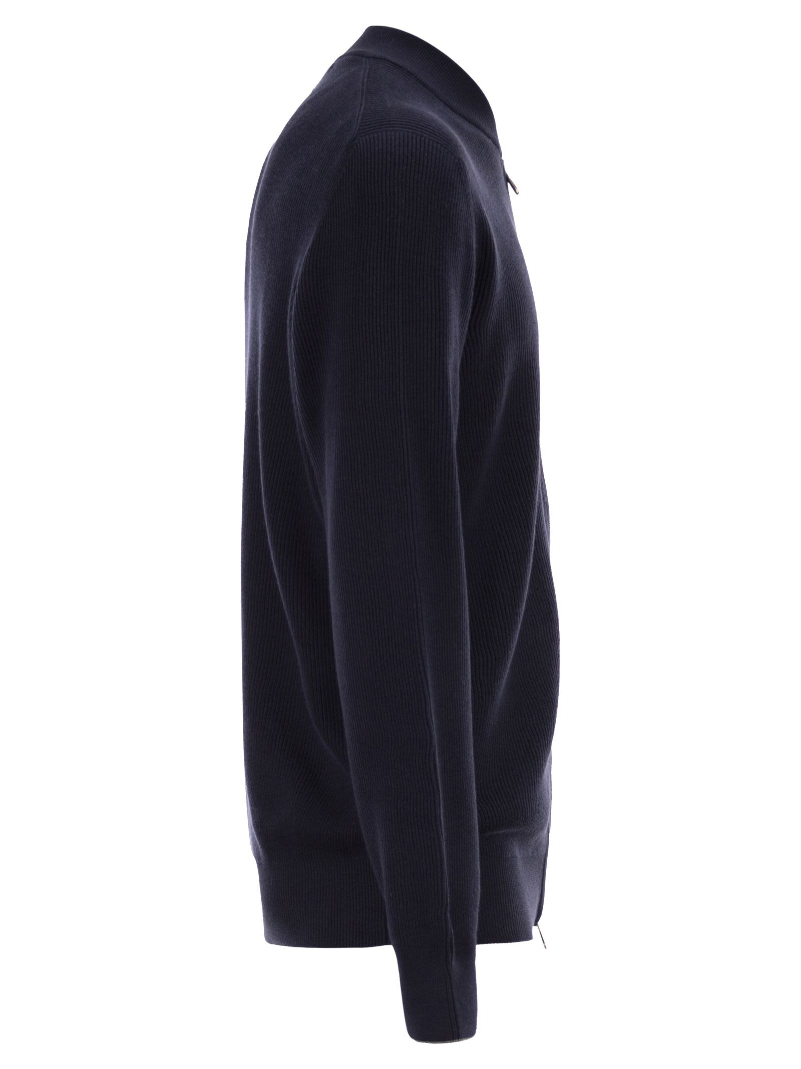 Brunello Cucinelli Men Cotton Cardigan With Zip BRUNELLO CUCINELLI