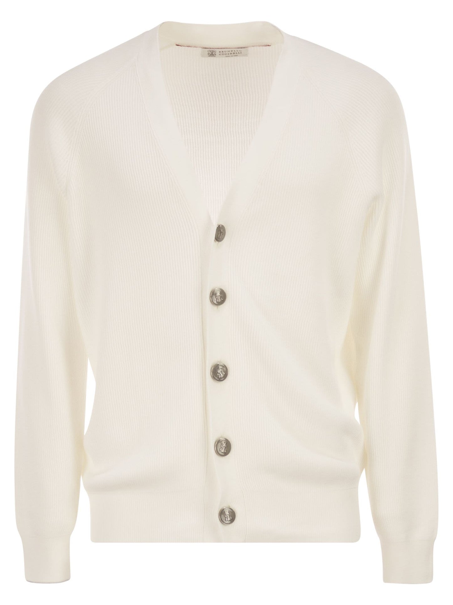 Brunello Cucinelli Men English Coast Cotton Cardigan With Raglan Sleeves BRUNELLO CUCINELLI