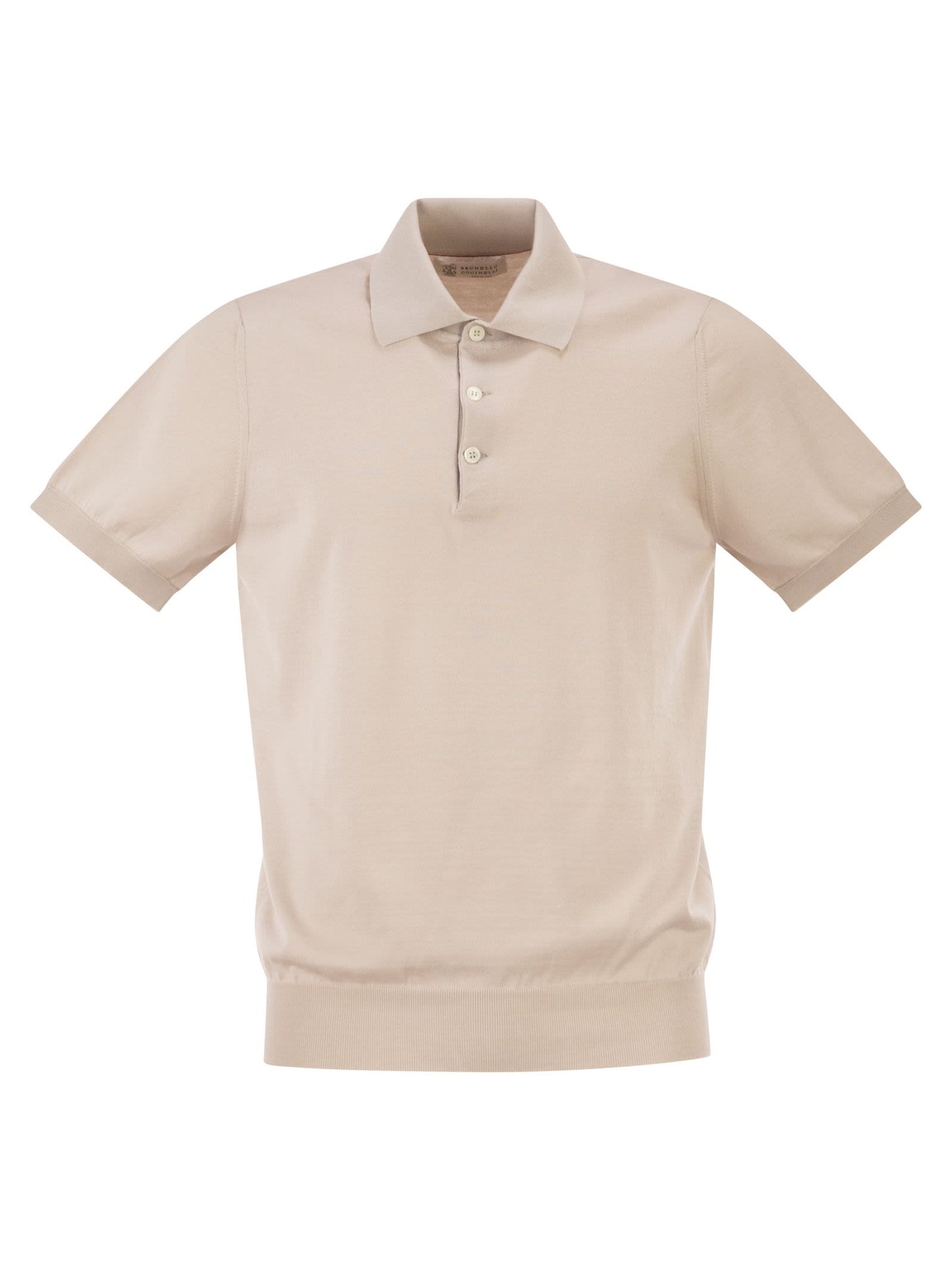 Brunello Cucinelli Men Lightweight Cotton Knit Polo Shirt BRUNELLO CUCINELLI
