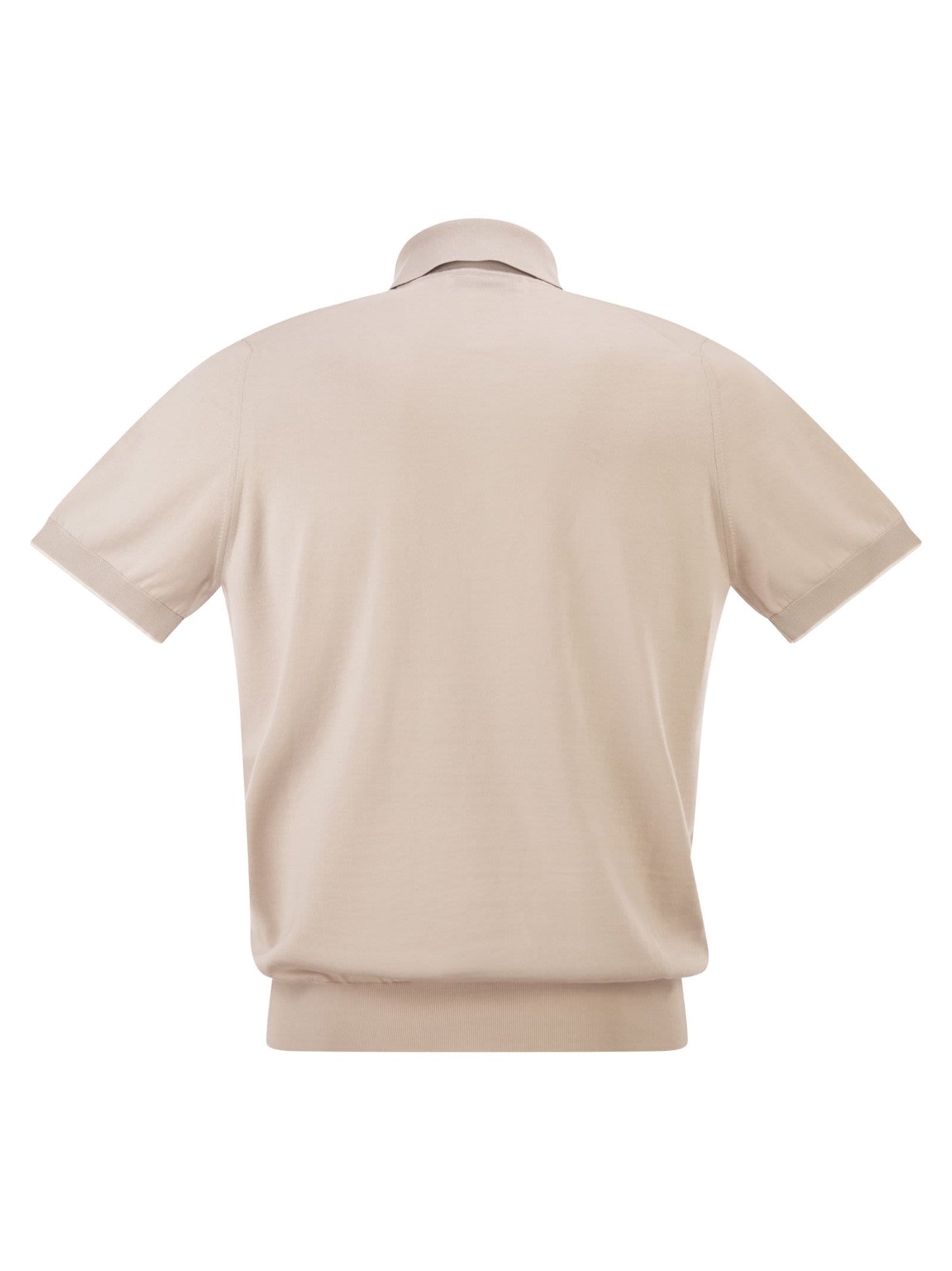 Brunello Cucinelli Men Lightweight Cotton Knit Polo Shirt BRUNELLO CUCINELLI