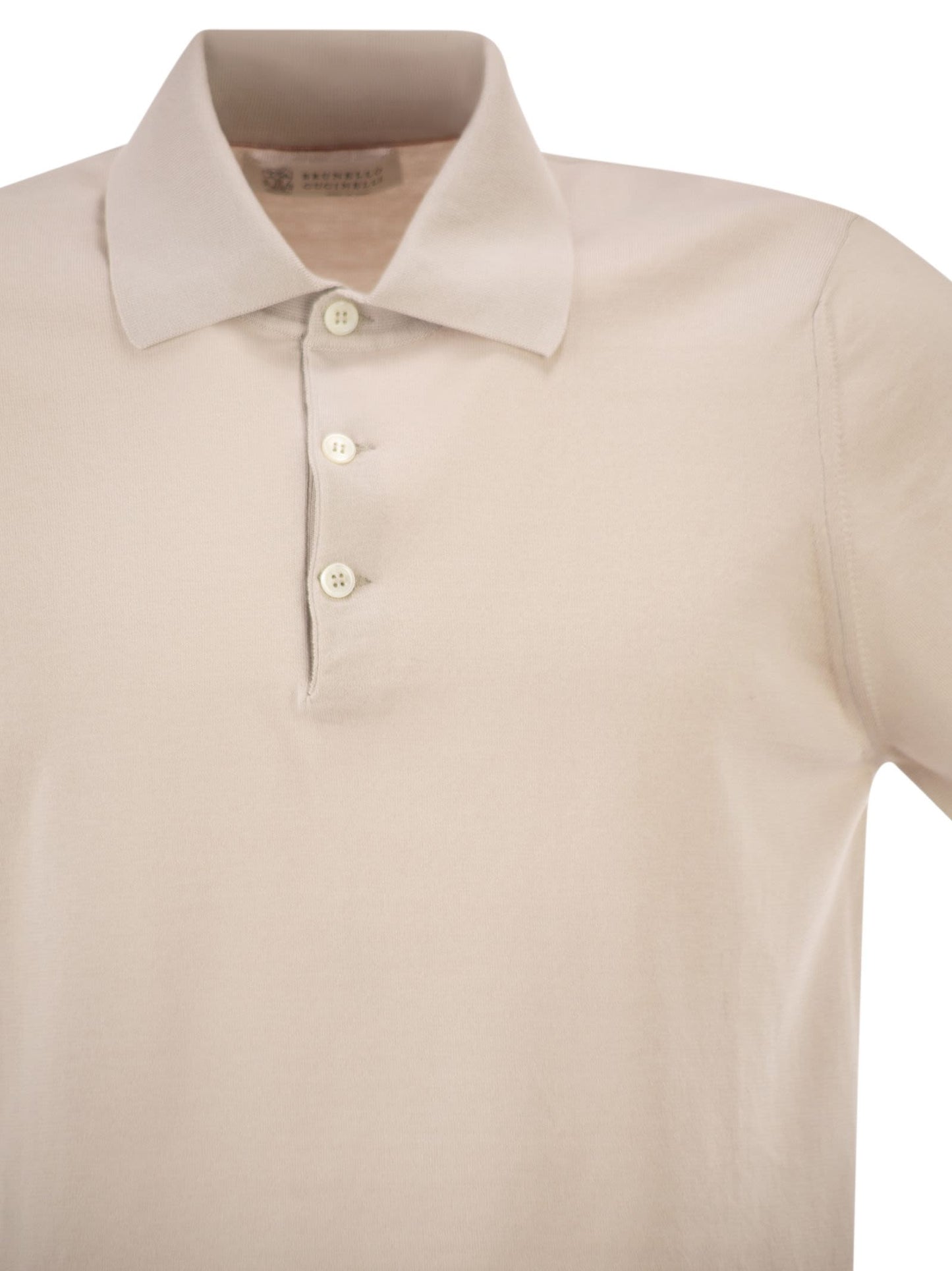 Brunello Cucinelli Men Lightweight Cotton Knit Polo Shirt BRUNELLO CUCINELLI