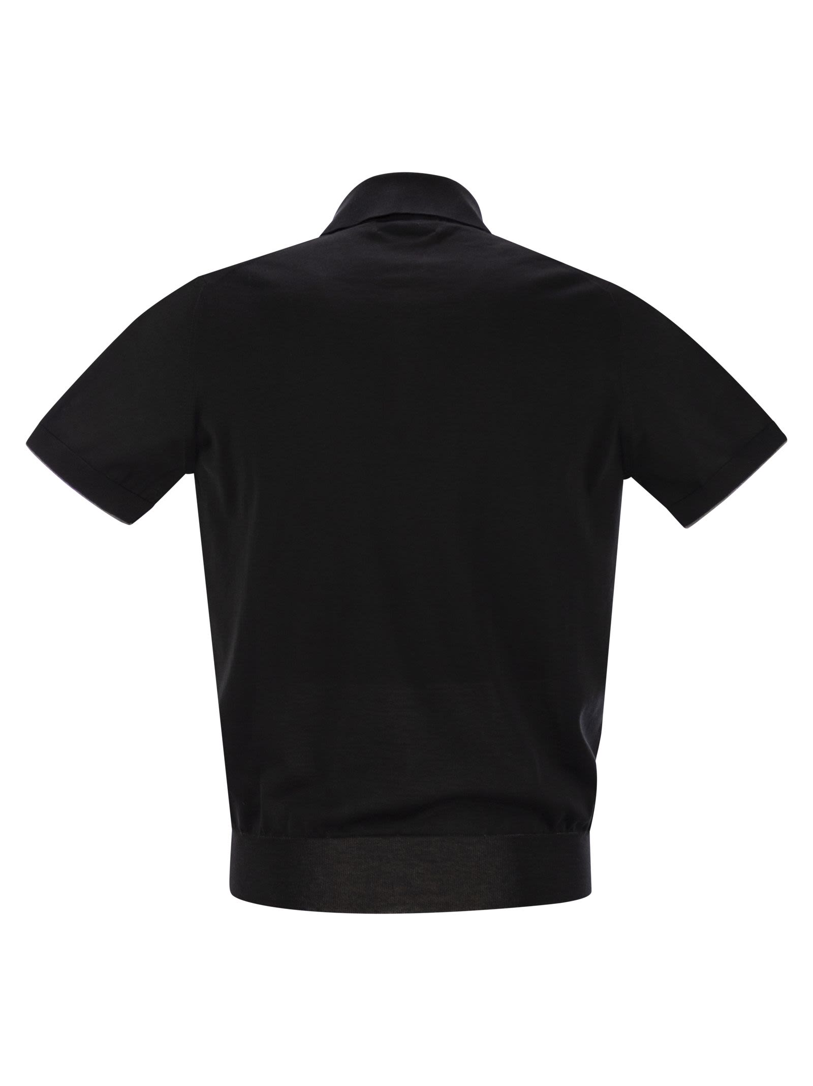 Brunello Cucinelli Men Lightweight Cotton Knit Polo Shirt BRUNELLO CUCINELLI