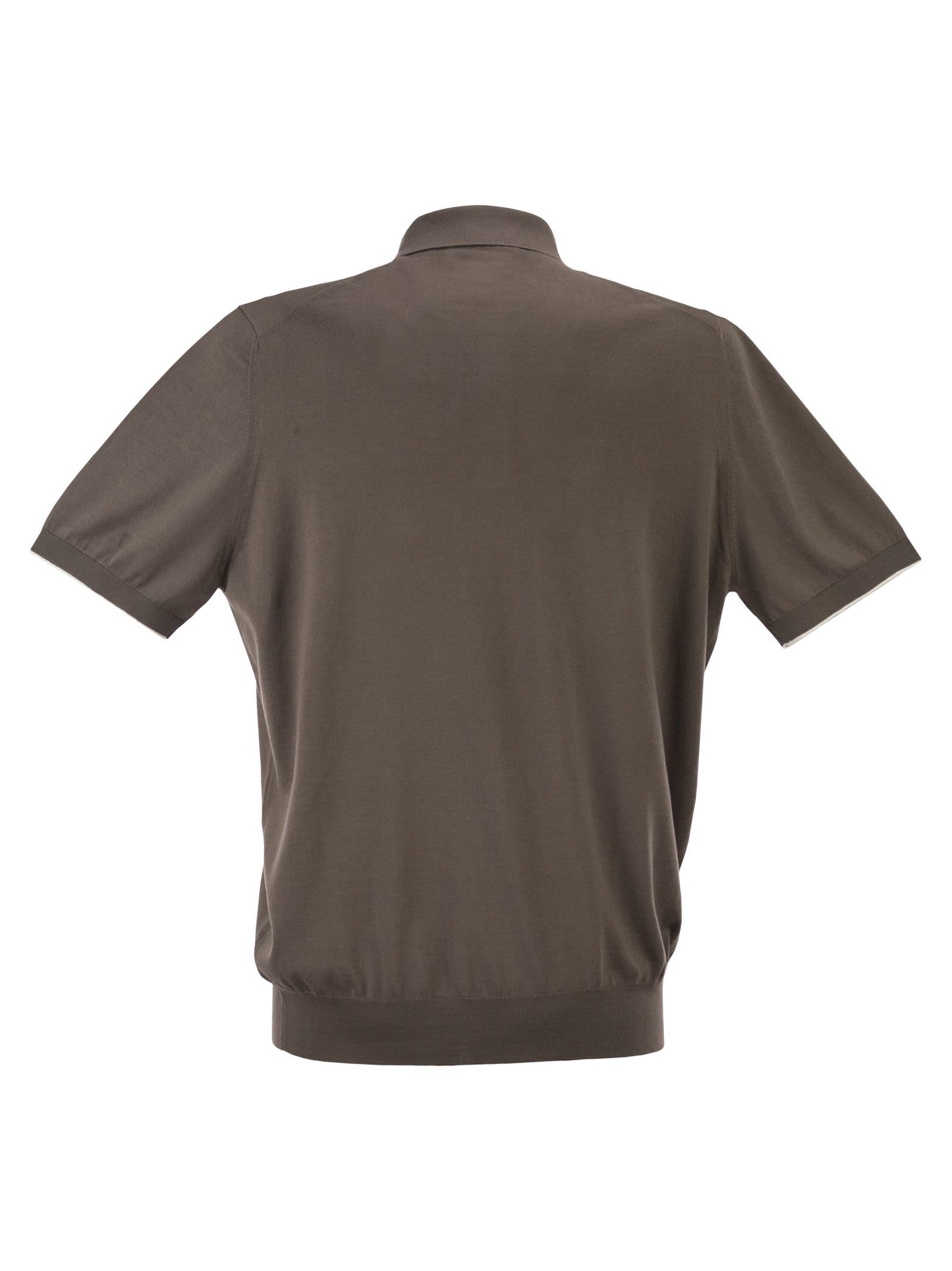 Brunello Cucinelli Men Lightweight Cotton Knit Polo Shirt BRUNELLO CUCINELLI