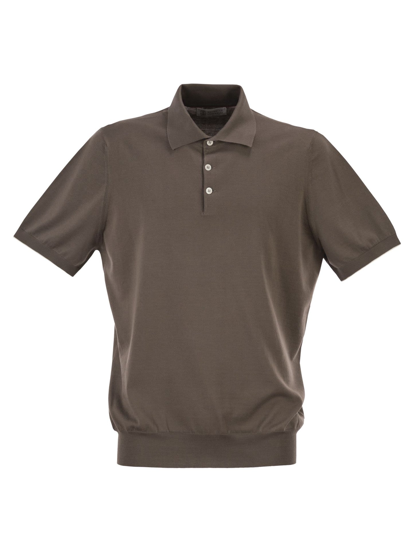 Brunello Cucinelli Men Lightweight Cotton Knit Polo Shirt BRUNELLO CUCINELLI