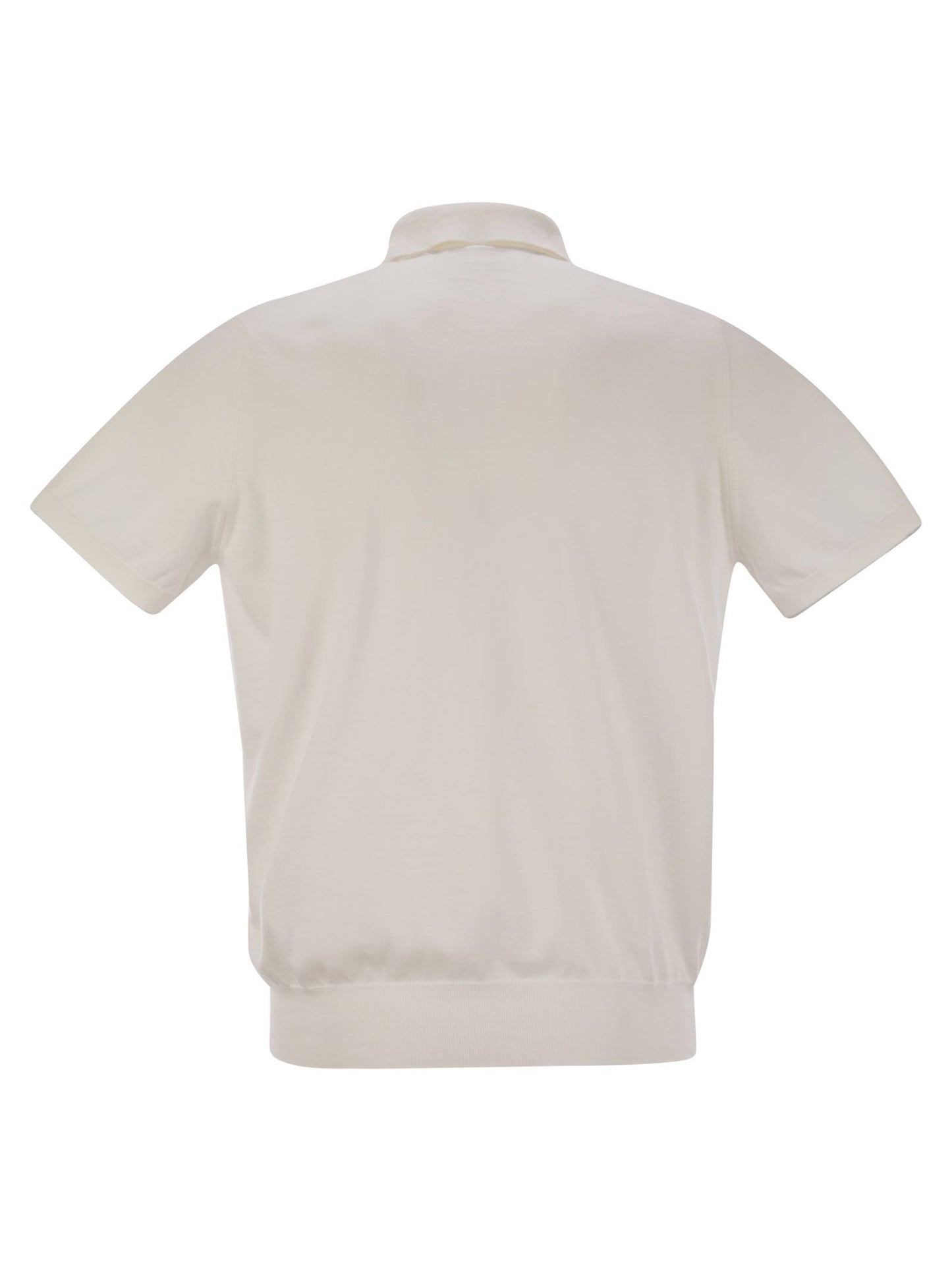 Brunello Cucinelli Men Lightweight Cotton Knit Polo Shirt BRUNELLO CUCINELLI