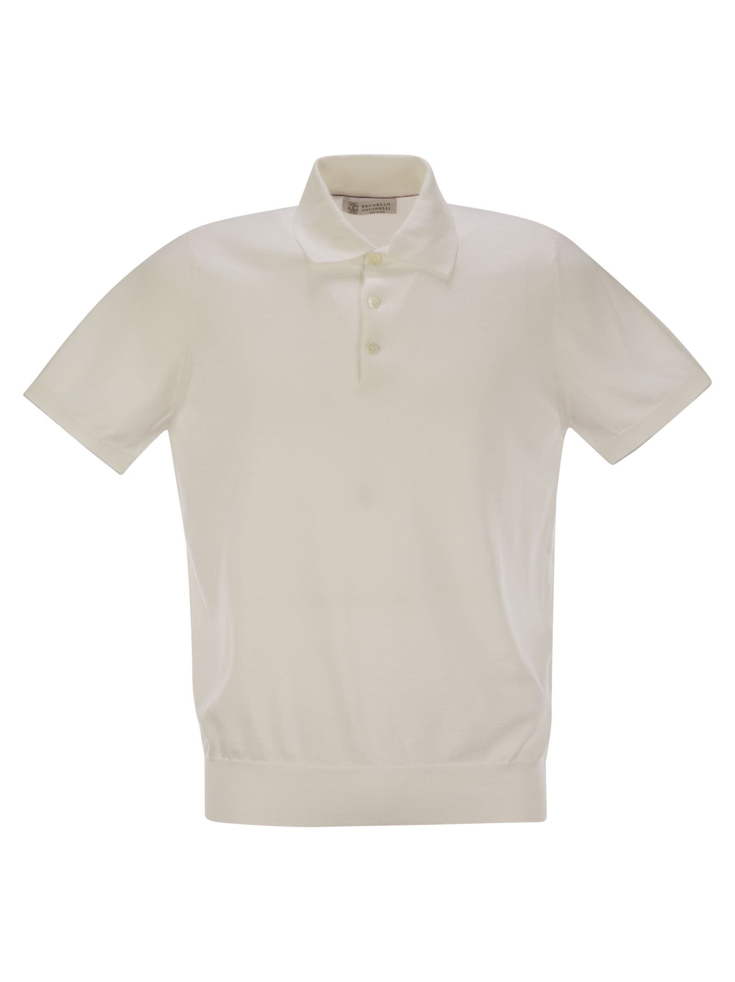 Brunello Cucinelli Men Lightweight Cotton Knit Polo Shirt BRUNELLO CUCINELLI
