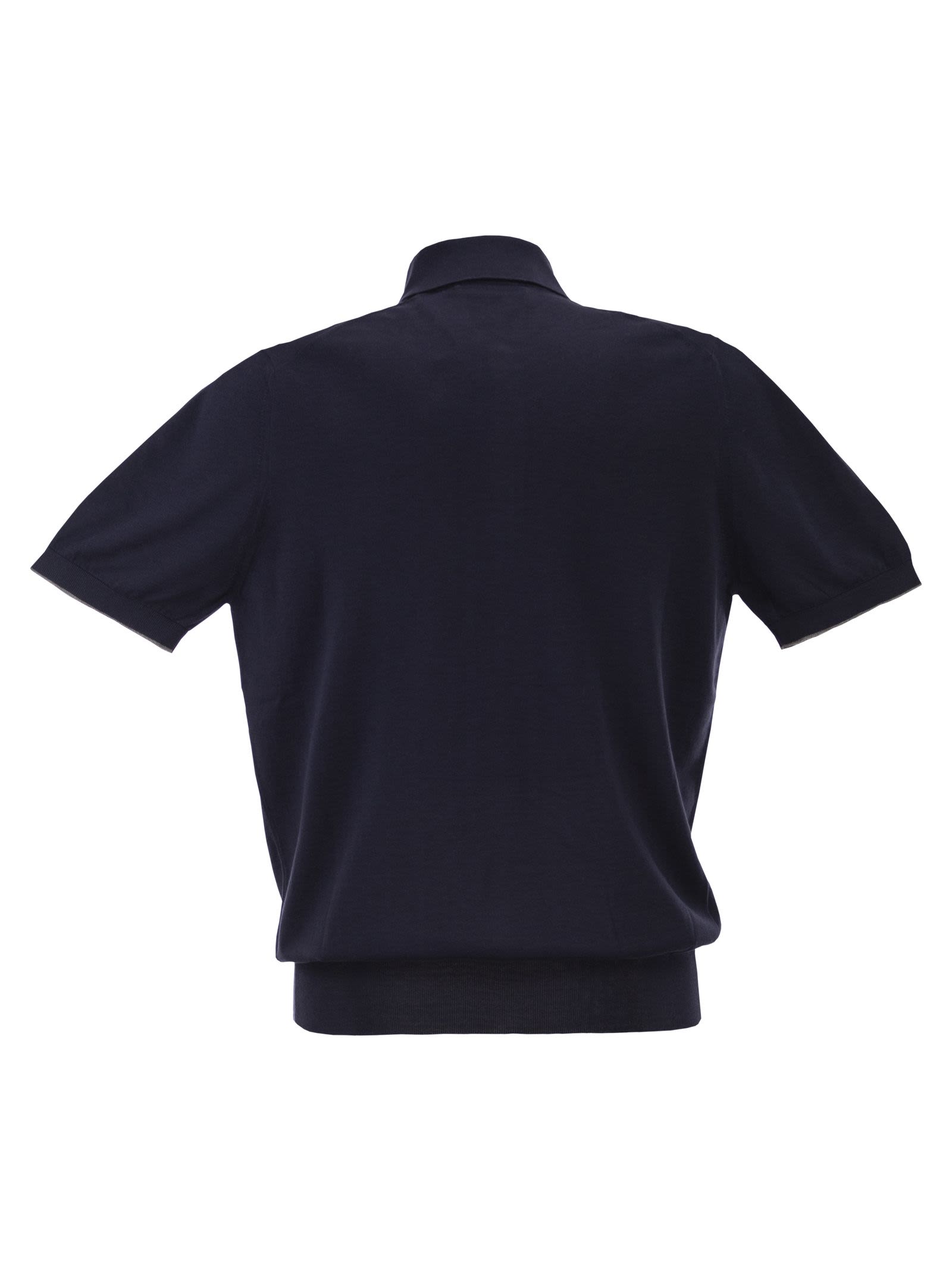 Brunello Cucinelli Men Lightweight Cotton Knit Polo Shirt BRUNELLO CUCINELLI