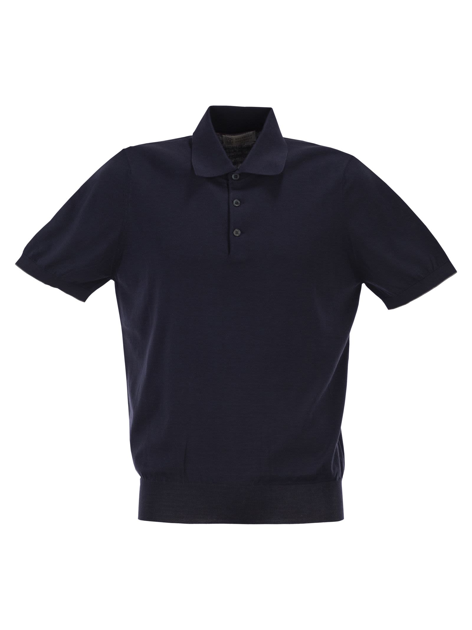 Brunello Cucinelli Men Lightweight Cotton Knit Polo Shirt BRUNELLO CUCINELLI