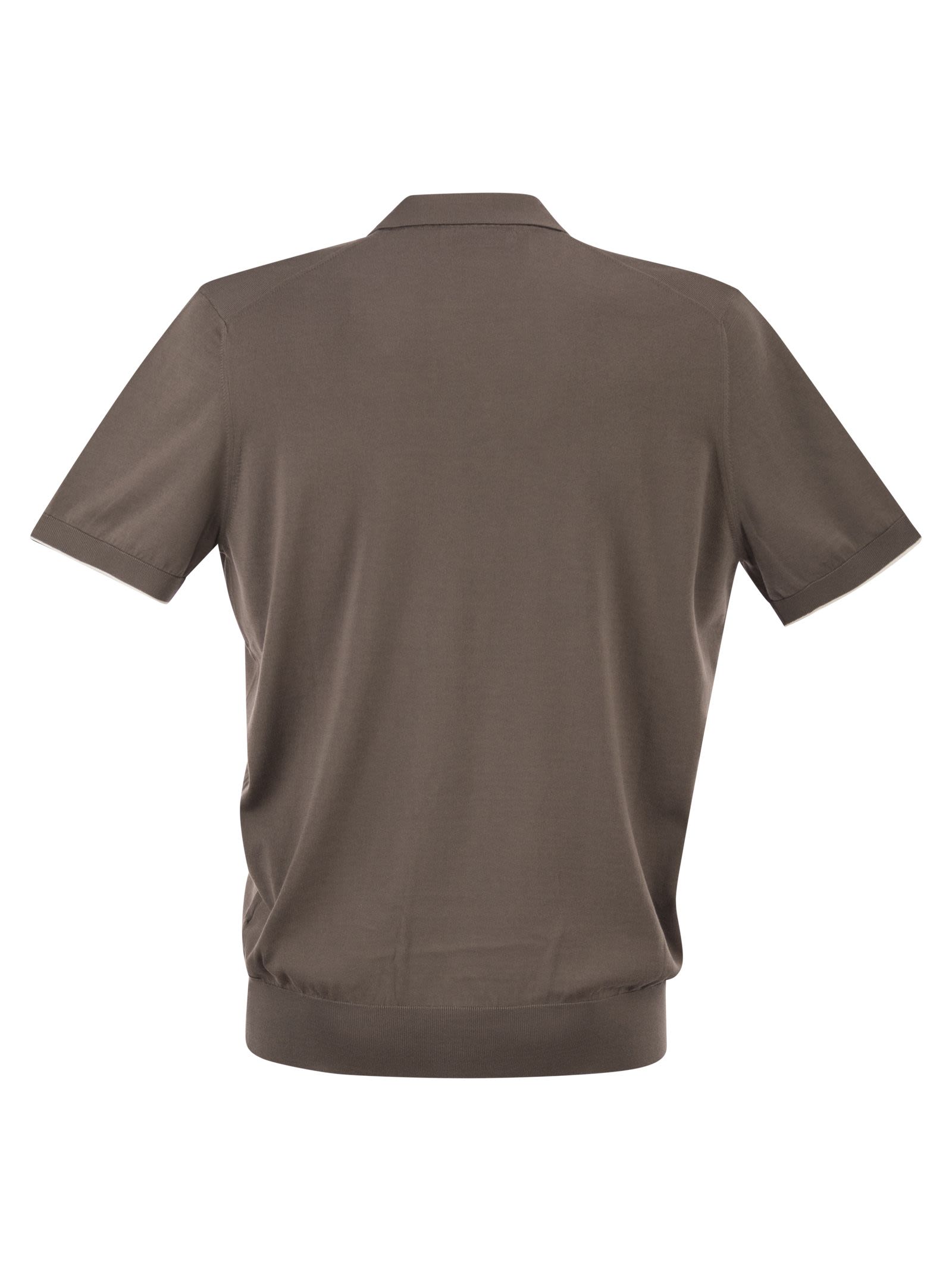Brunello Cucinelli Men Cotton Polo Style Sweater BRUNELLO CUCINELLI
