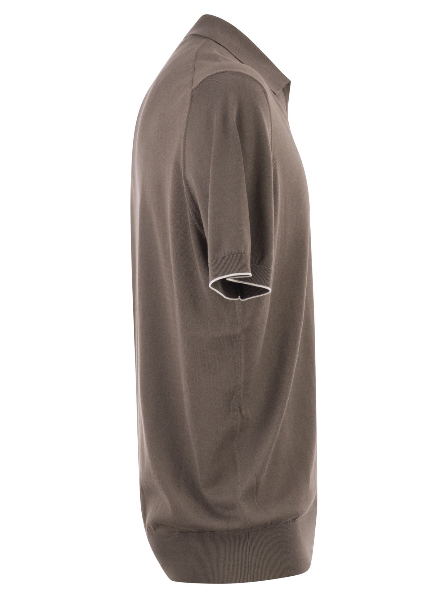 Brunello Cucinelli Men Cotton Polo Style Sweater BRUNELLO CUCINELLI