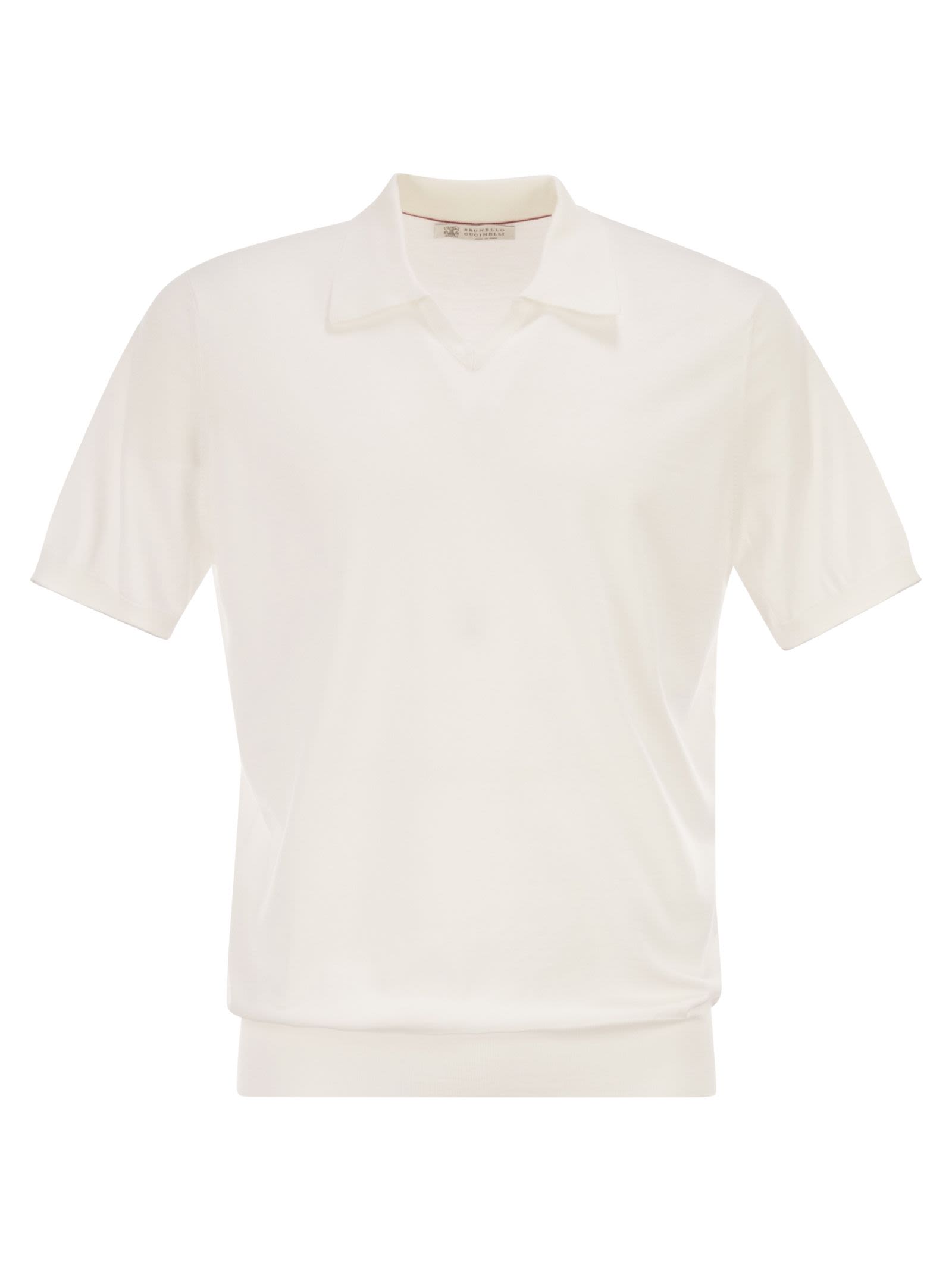 Brunello Cucinelli Men Cotton Polo Style Sweater BRUNELLO CUCINELLI