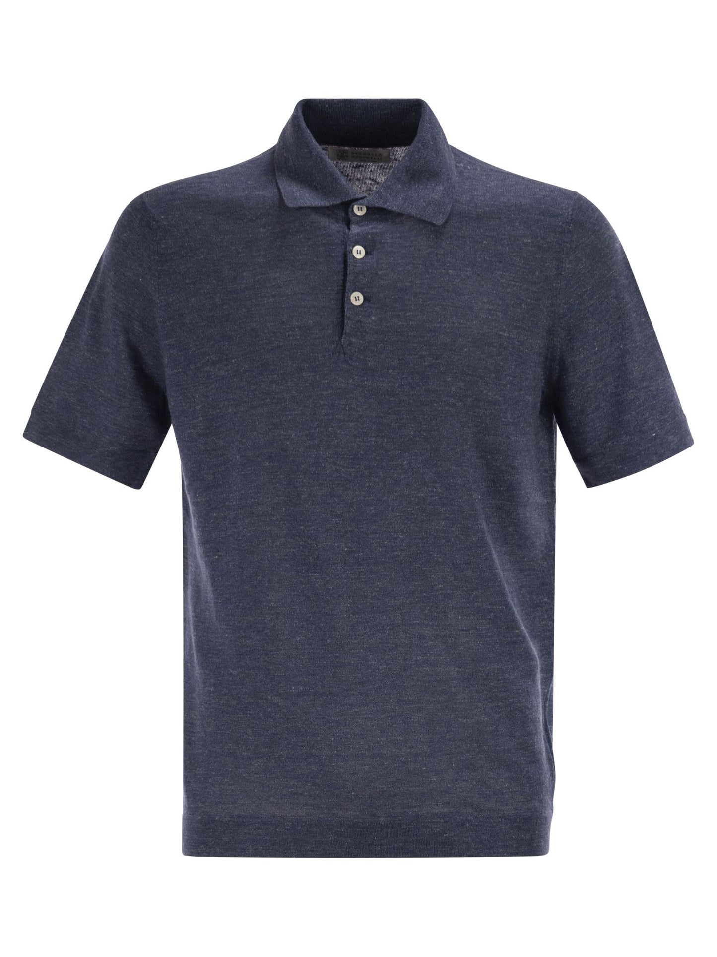 Brunello Cucinelli Men Linen And Cotton Knit Polo Shirt BRUNELLO CUCINELLI