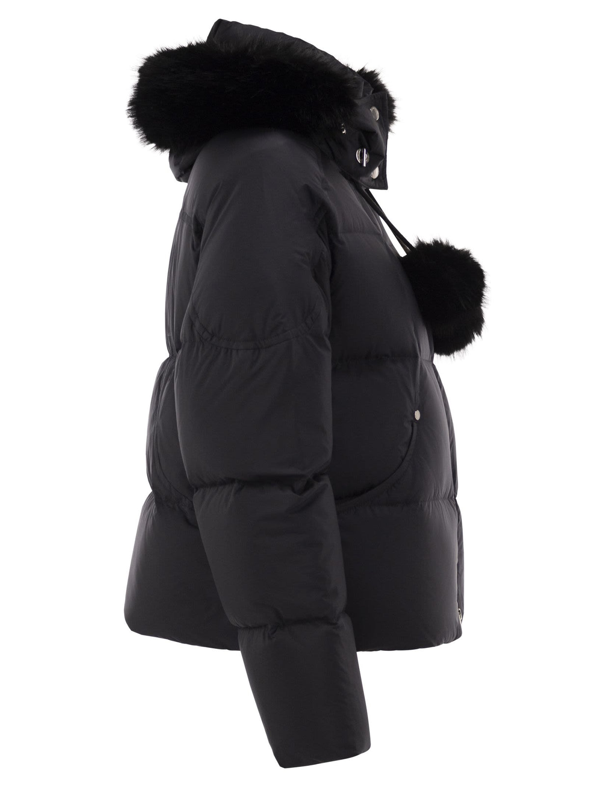 Moose Knuckles Women Everest - Cropped Down Jacket With Faux Fur-Trimmed Hood MOOSE KNUCKLES