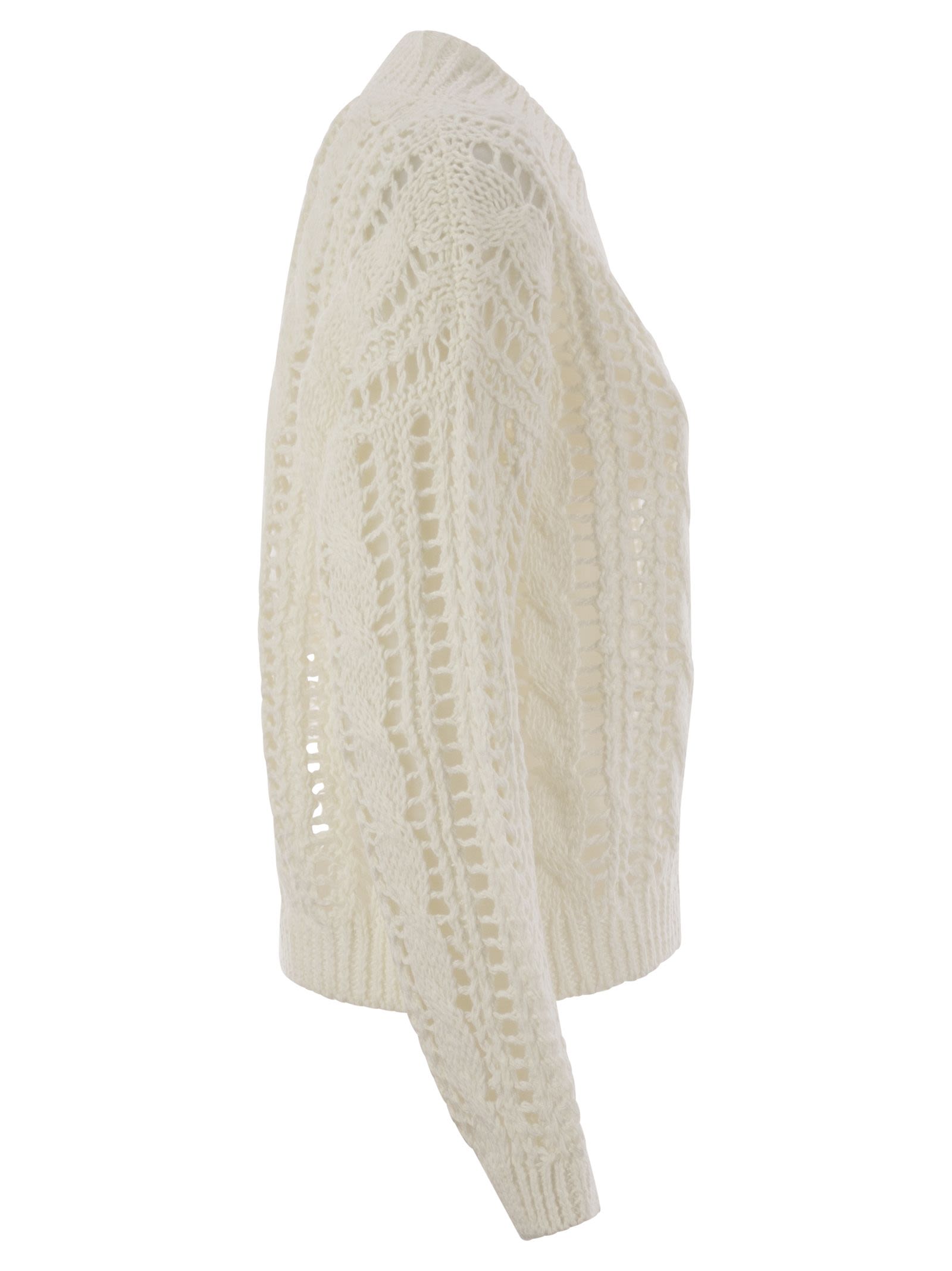 Brunello Cucinelli Women Cable & Mesh Jute And Cotton Jersey BRUNELLO CUCINELLI
