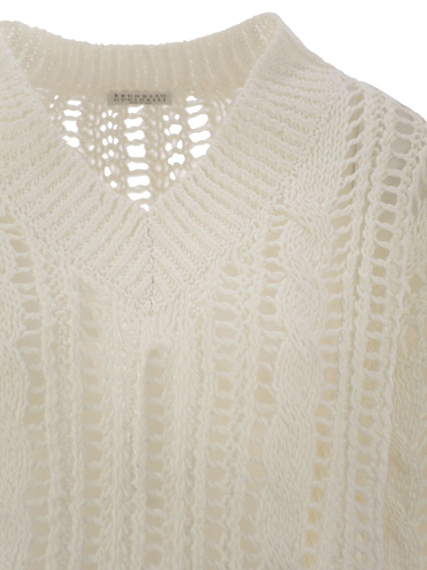 Brunello Cucinelli Women Cable & Mesh Jute And Cotton Jersey BRUNELLO CUCINELLI