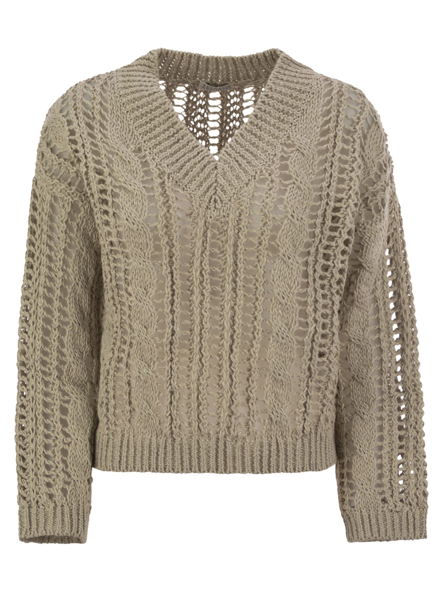 Brunello Cucinelli Women Cable & Mesh Jute And Cotton Jersey BRUNELLO CUCINELLI