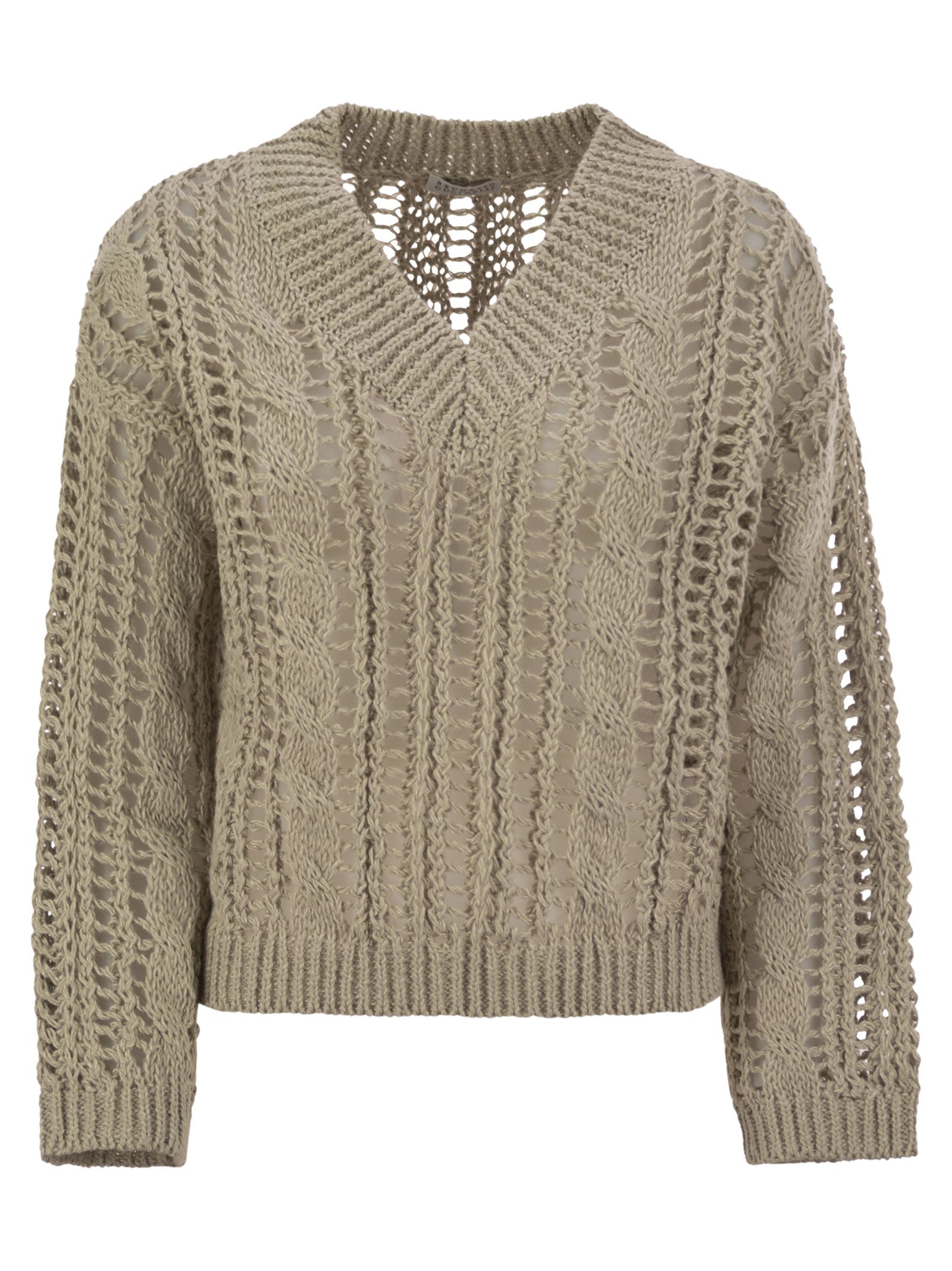 Brunello Cucinelli Women Cable & Mesh Jute And Cotton Jersey BRUNELLO CUCINELLI