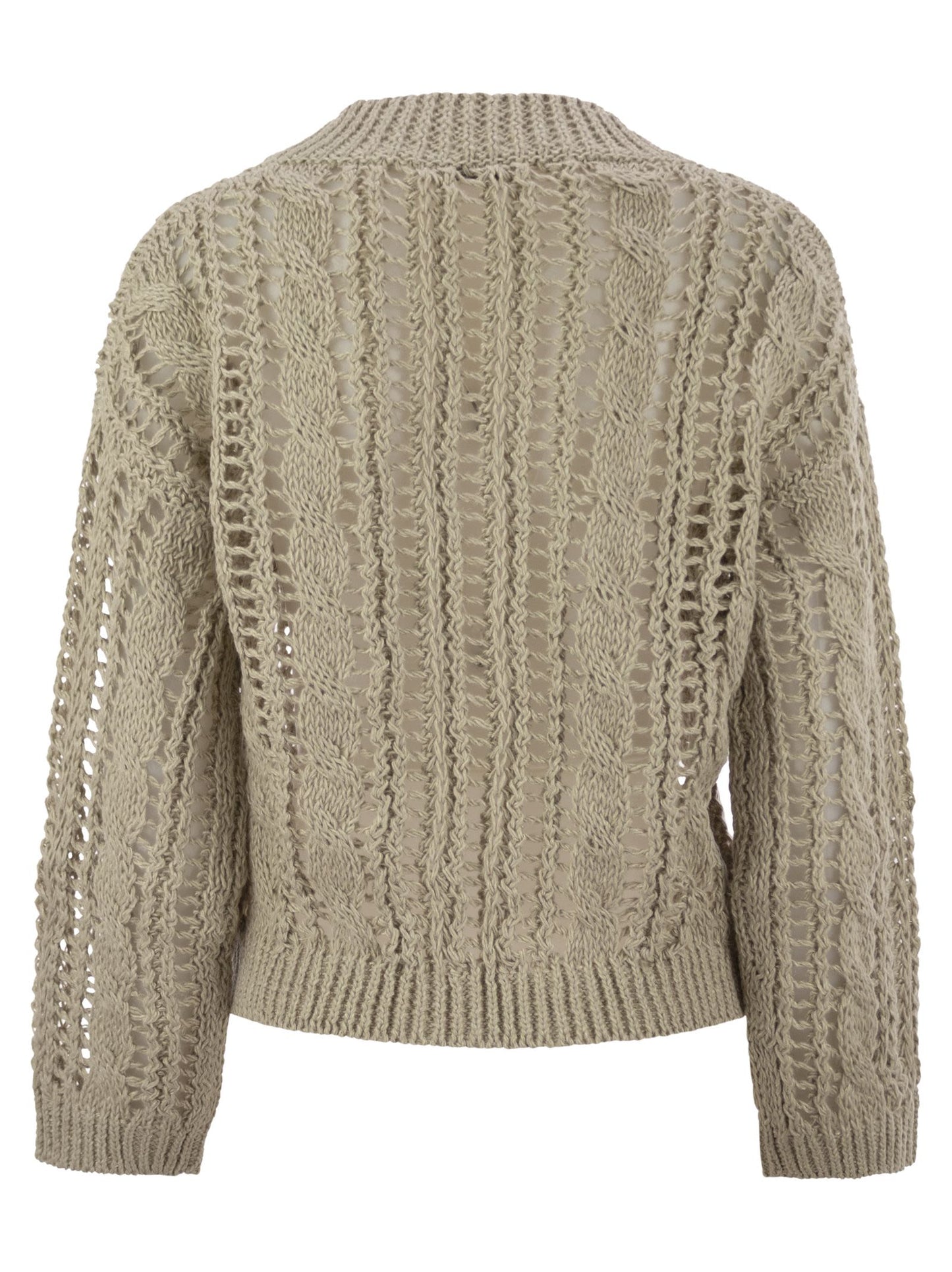 Brunello Cucinelli Women Cable & Mesh Jute And Cotton Jersey BRUNELLO CUCINELLI