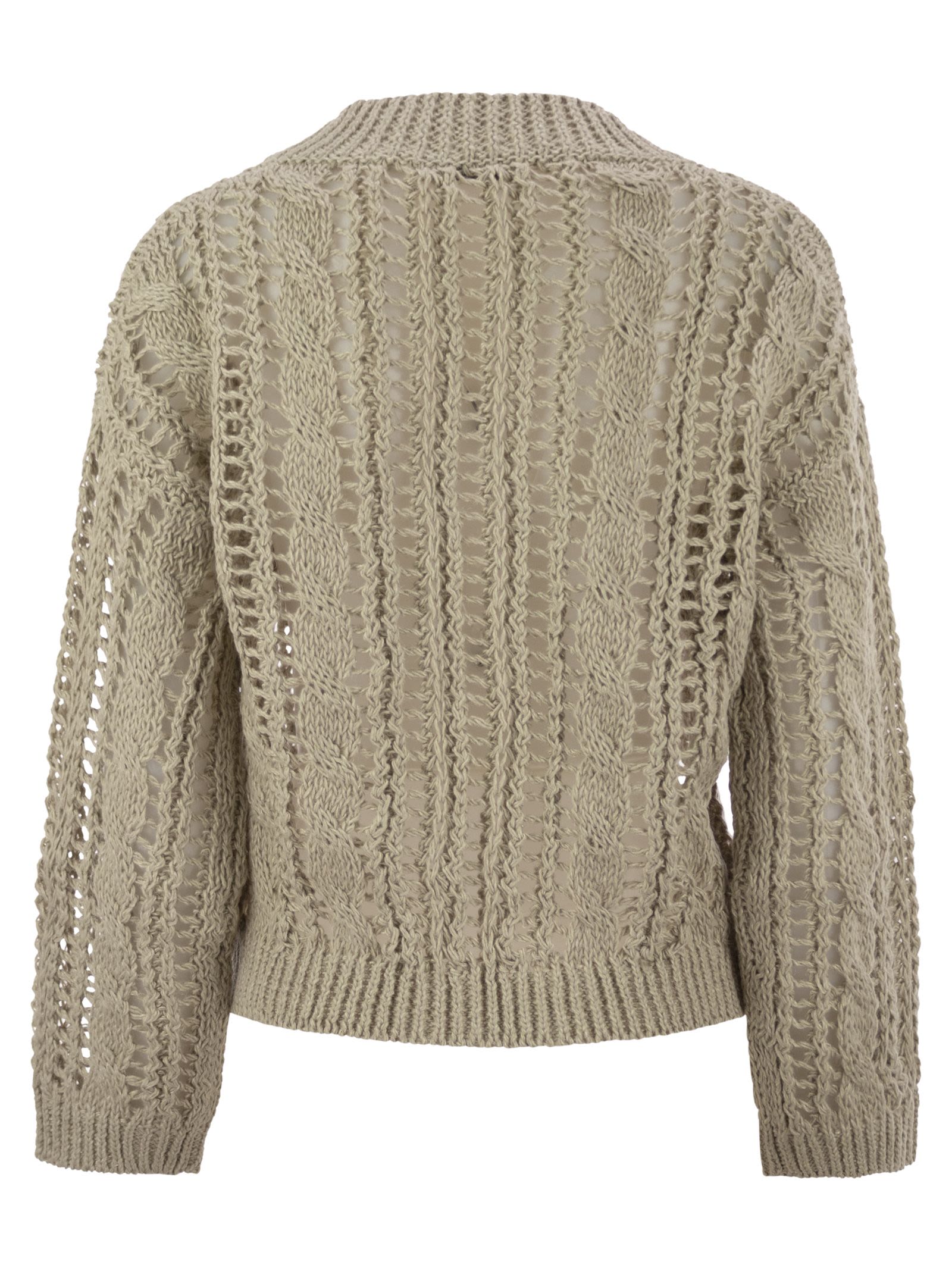 Brunello Cucinelli Women Cable & Mesh Jute And Cotton Jersey BRUNELLO CUCINELLI