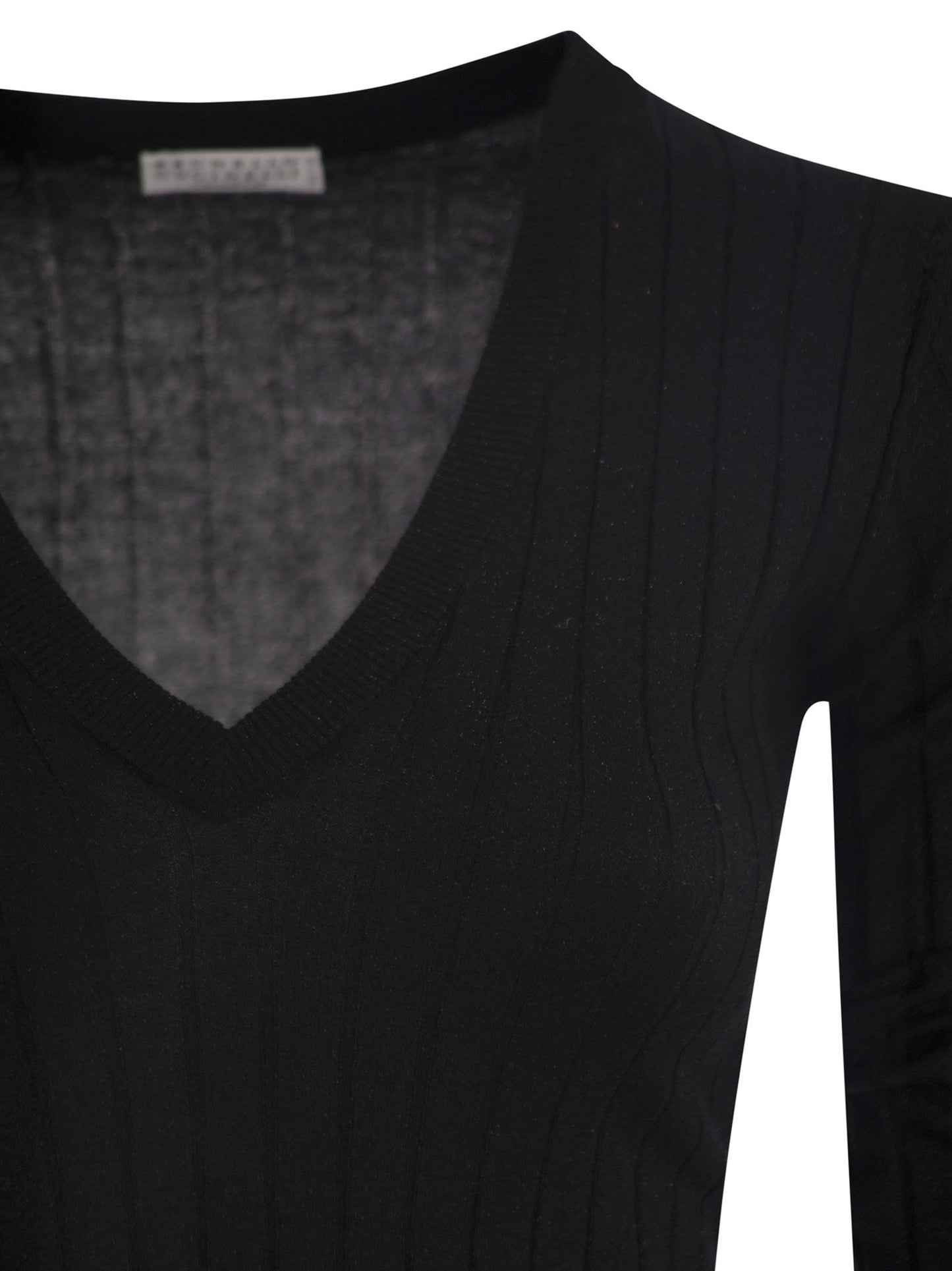 Brunello Cucinelli Women Lightweight Cashmere And Silk Broad Rib Sweater BRUNELLO CUCINELLI