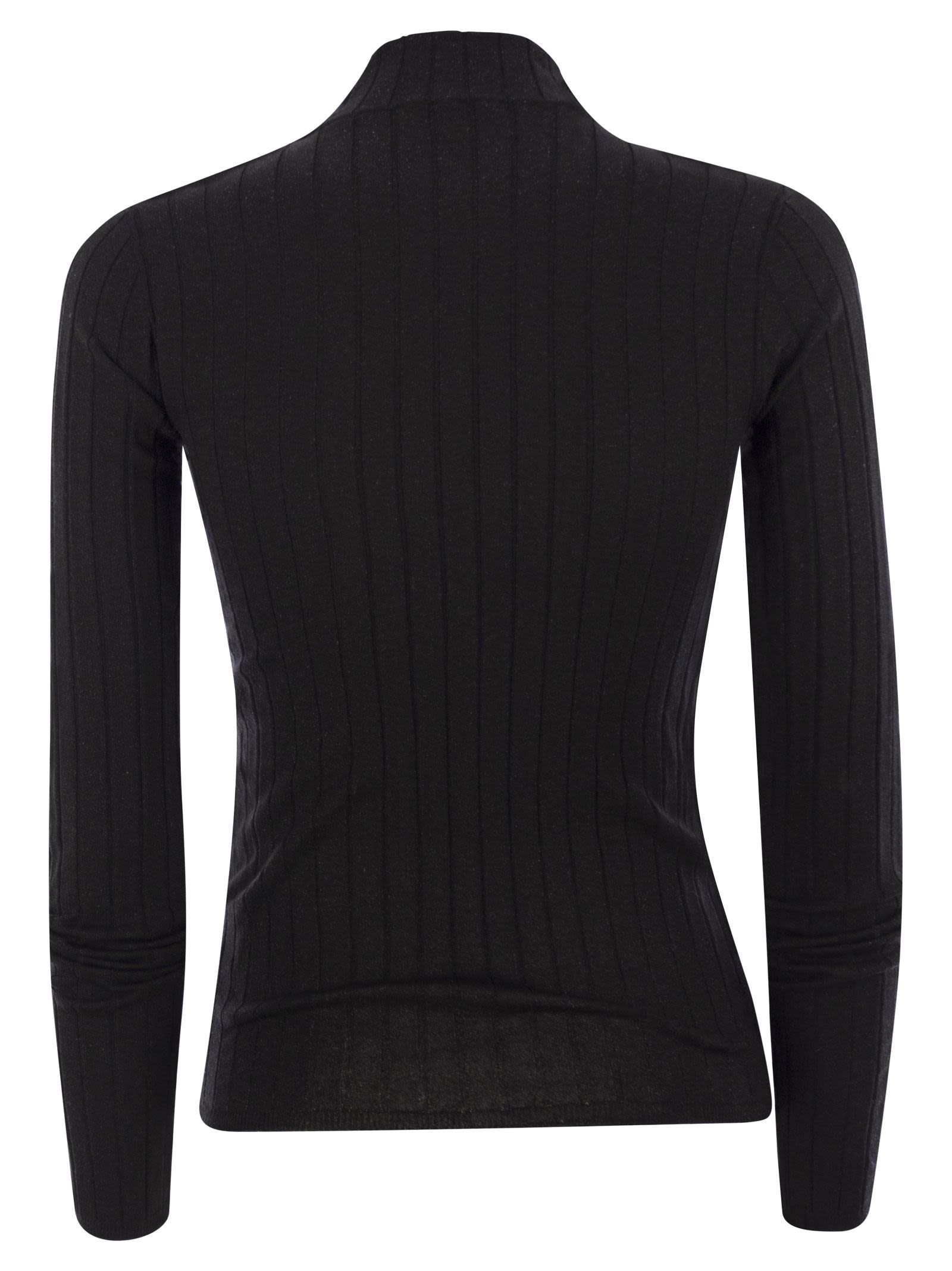 Brunello Cucinelli Women Lightweight Cashmere And Silk Broad Rib Sweater BRUNELLO CUCINELLI