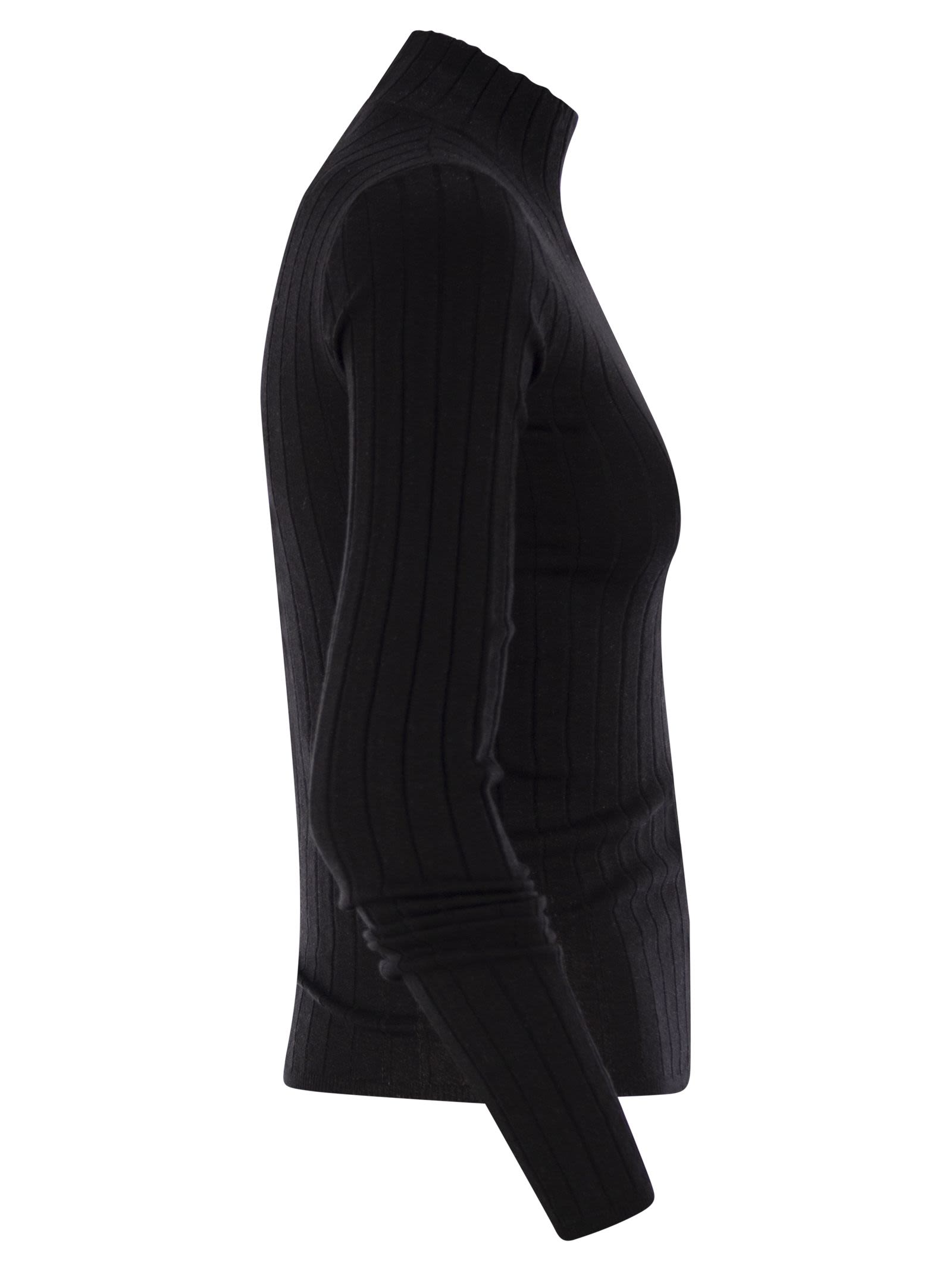 Brunello Cucinelli Women Lightweight Cashmere And Silk Broad Rib Sweater BRUNELLO CUCINELLI