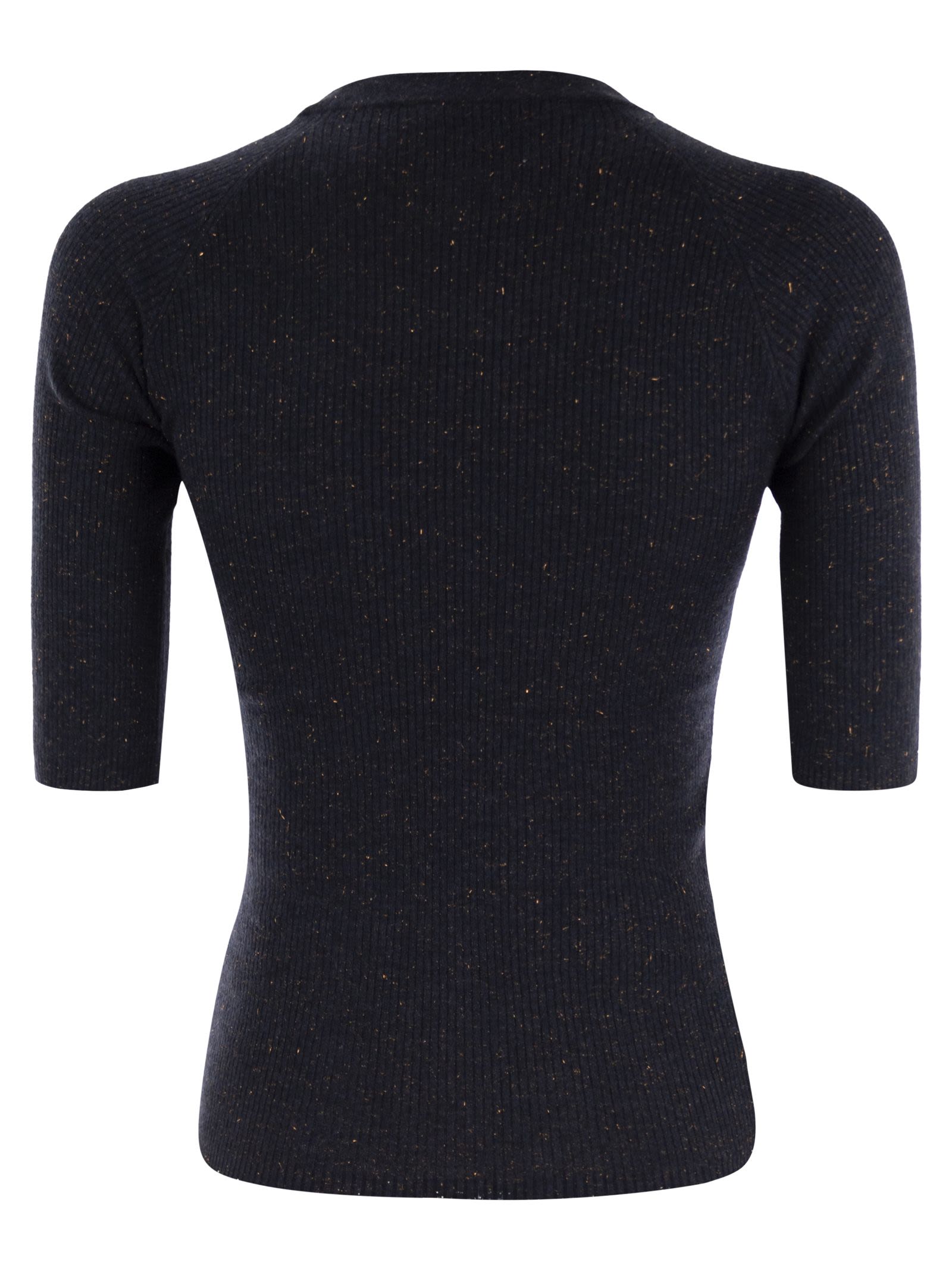 Brunello Cucinelli Women Sparkling Ribbed Cashmere Sweater BRUNELLO CUCINELLI
