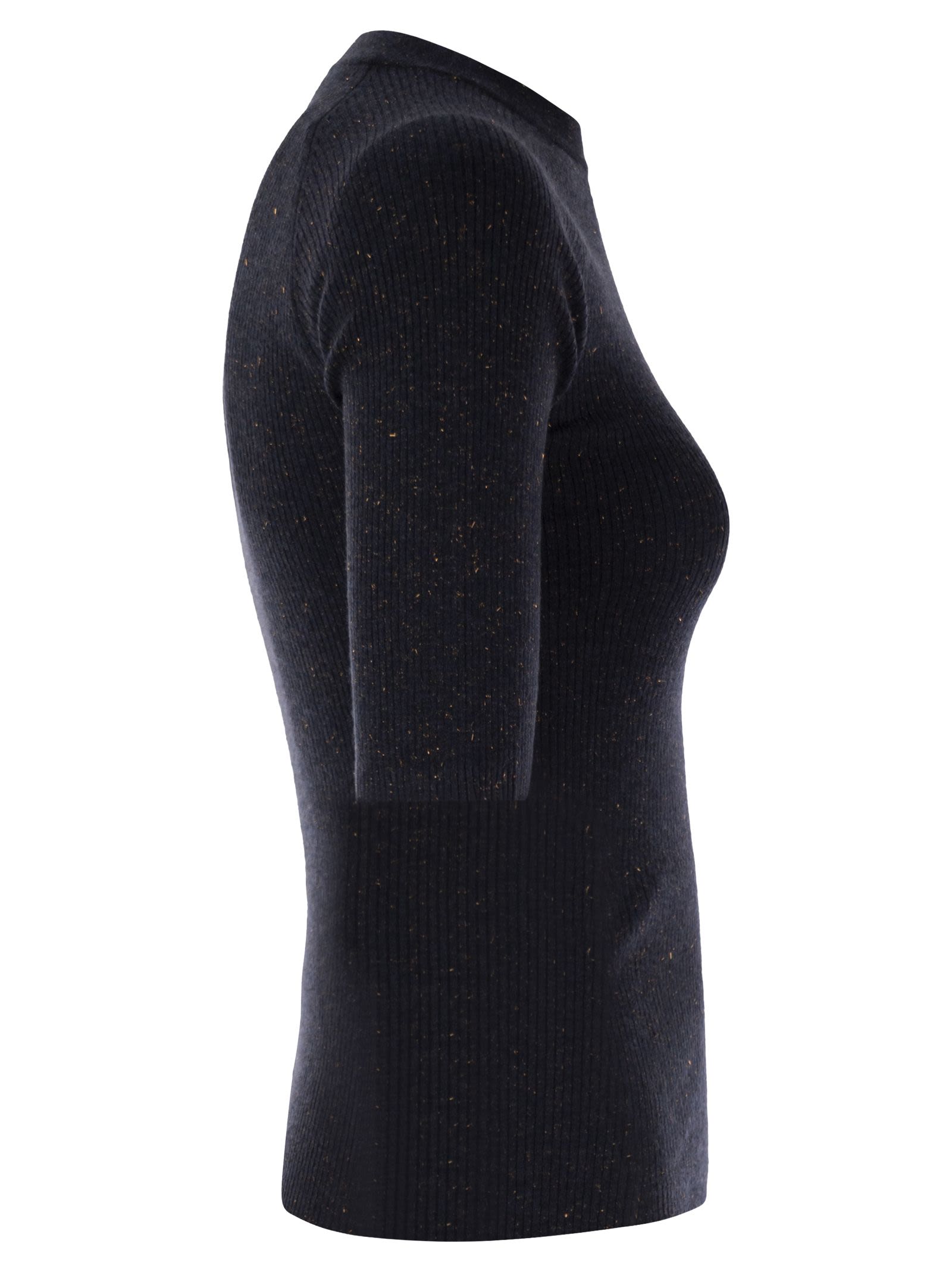 Brunello Cucinelli Women Sparkling Ribbed Cashmere Sweater BRUNELLO CUCINELLI