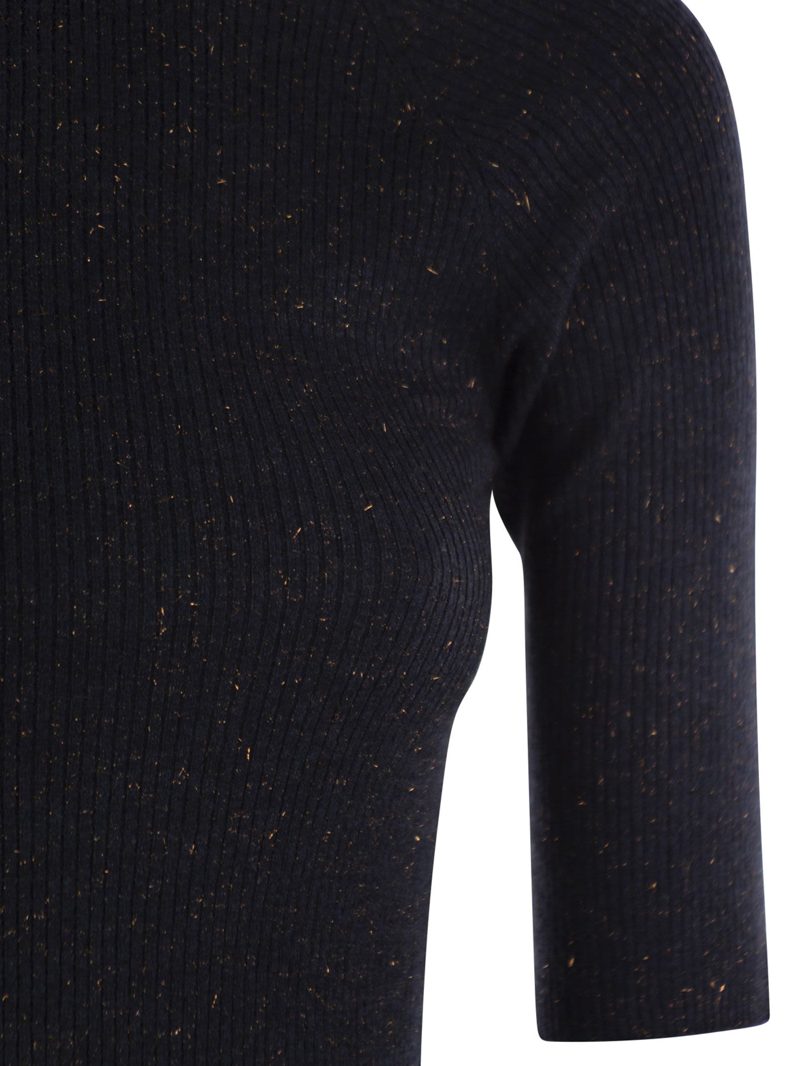 Brunello Cucinelli Women Sparkling Ribbed Cashmere Sweater BRUNELLO CUCINELLI