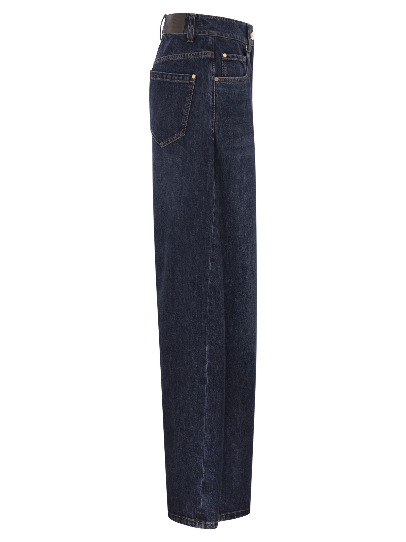 Brunello Cucinelli Women Wide-Leg Cotton Denim Jeans BRUNELLO CUCINELLI