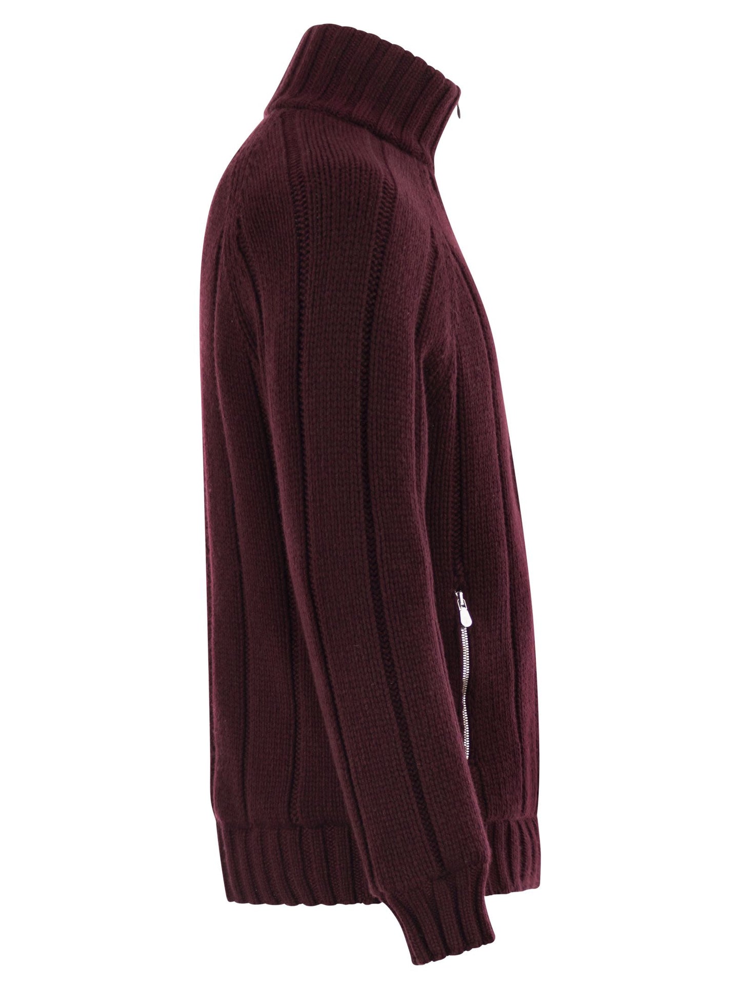 Brunello Cucinelli Men Cashmere Knit Down Jacket With Zip BRUNELLO CUCINELLI