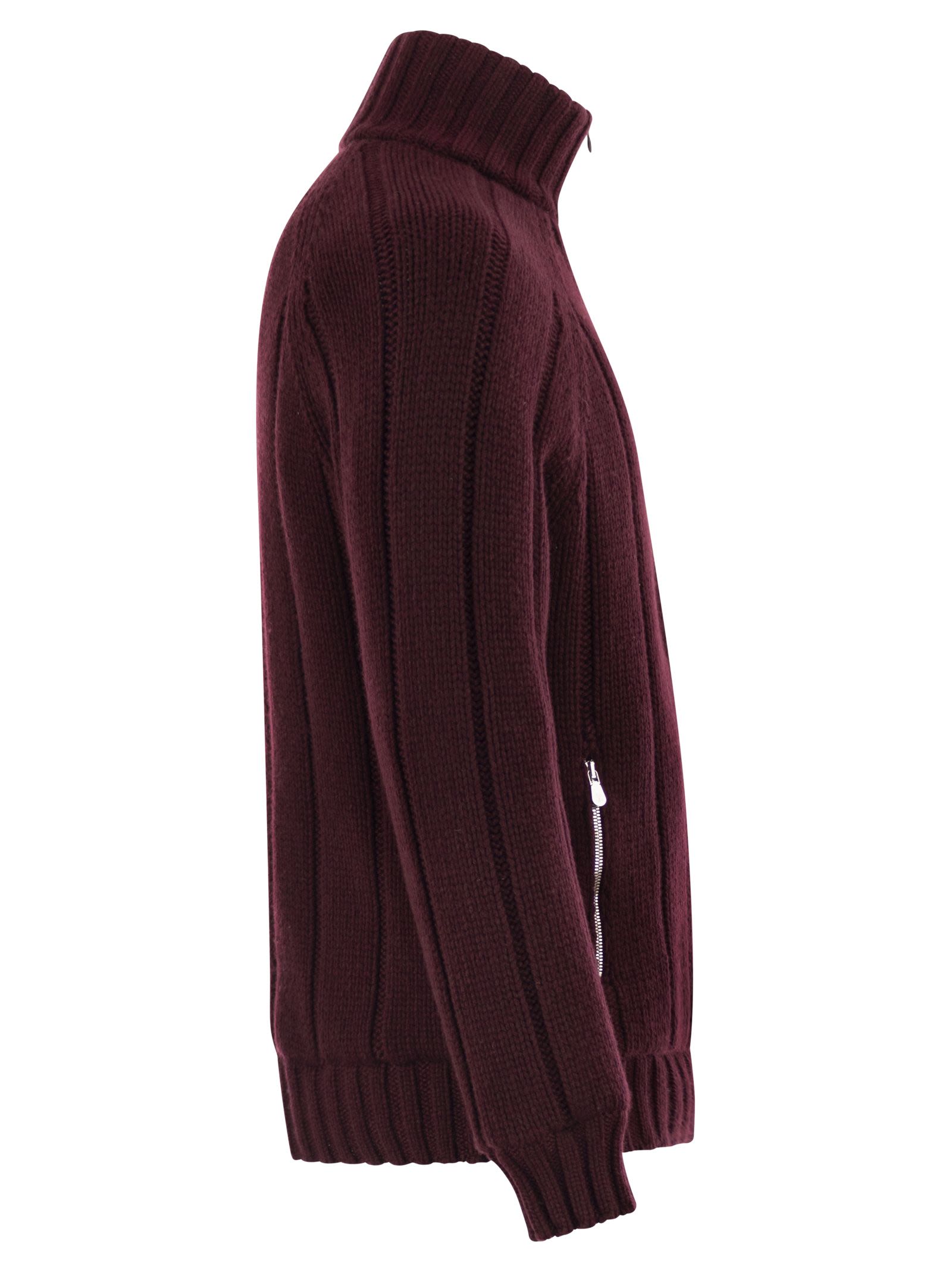 Brunello Cucinelli Men Cashmere Knit Down Jacket With Zip BRUNELLO CUCINELLI