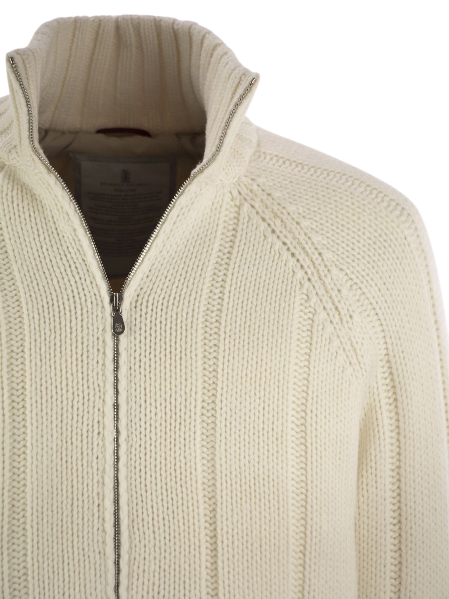 Brunello Cucinelli Men Cashmere Knit Down Jacket With Zip BRUNELLO CUCINELLI