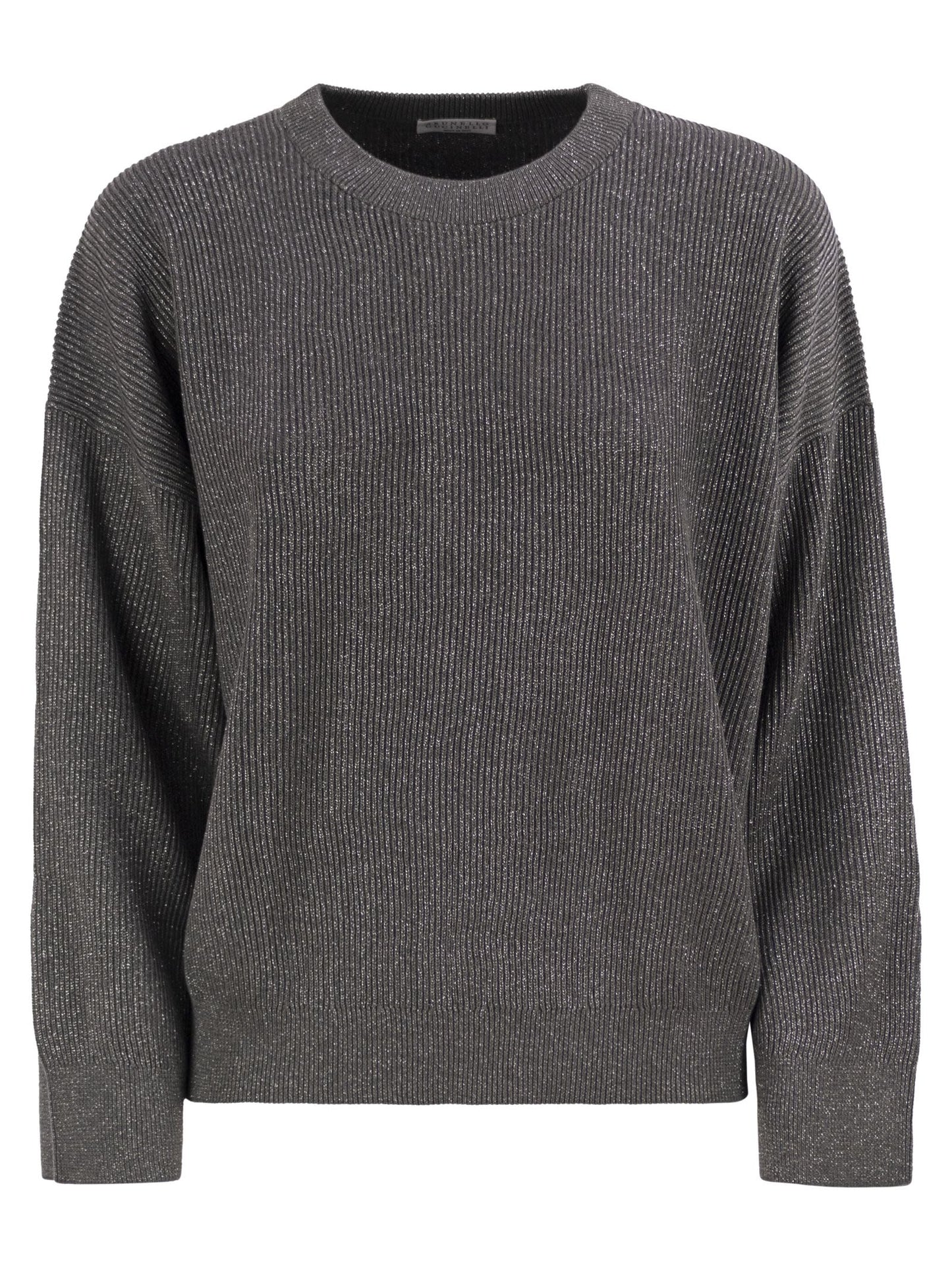 Brunello Cucinelli Women Cotton And Viscose Rib Sweater BRUNELLO CUCINELLI