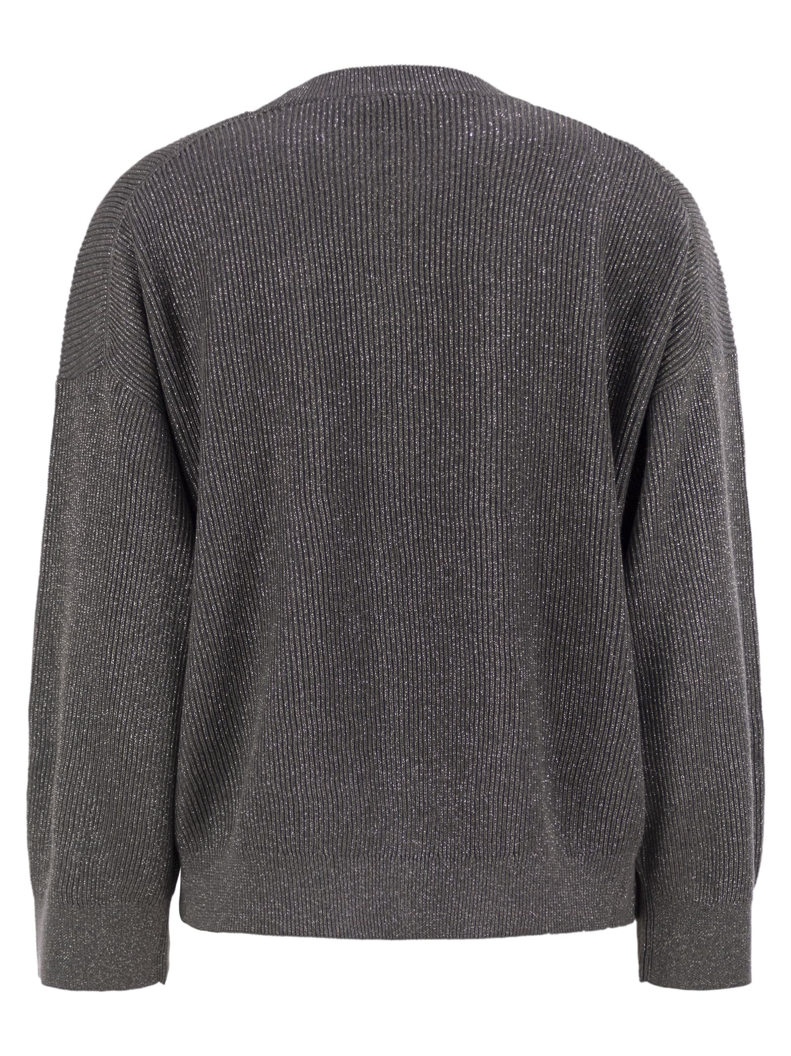 Brunello Cucinelli Women Cotton And Viscose Rib Sweater BRUNELLO CUCINELLI