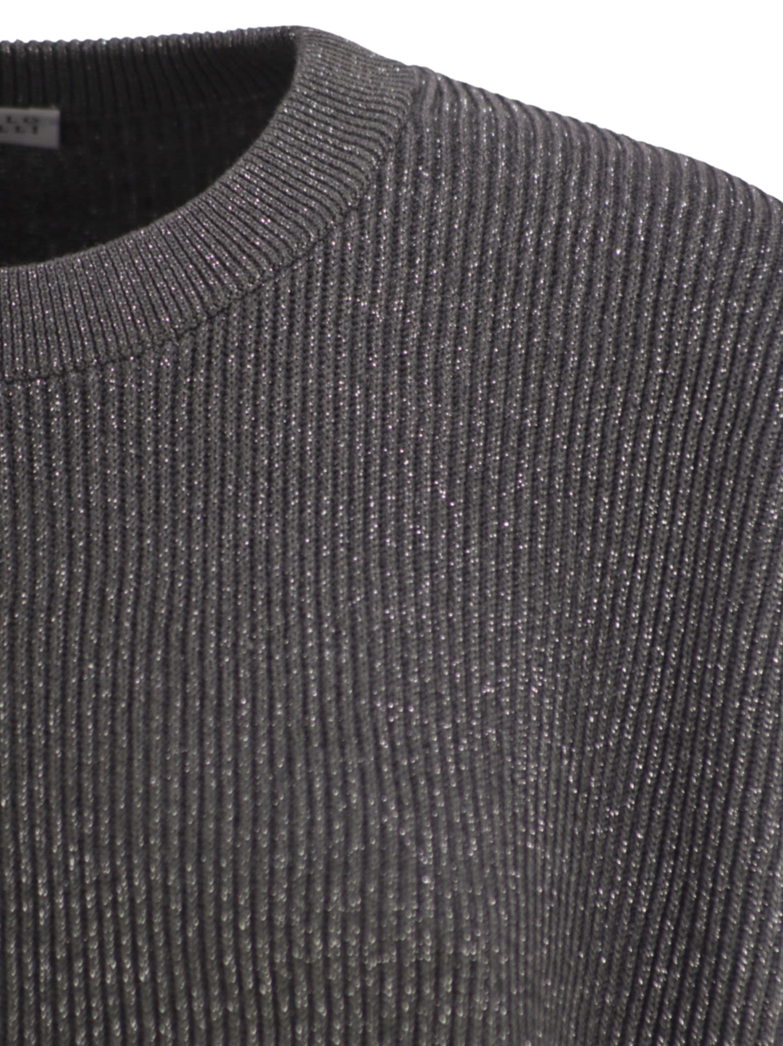 Brunello Cucinelli Women Cotton And Viscose Rib Sweater BRUNELLO CUCINELLI