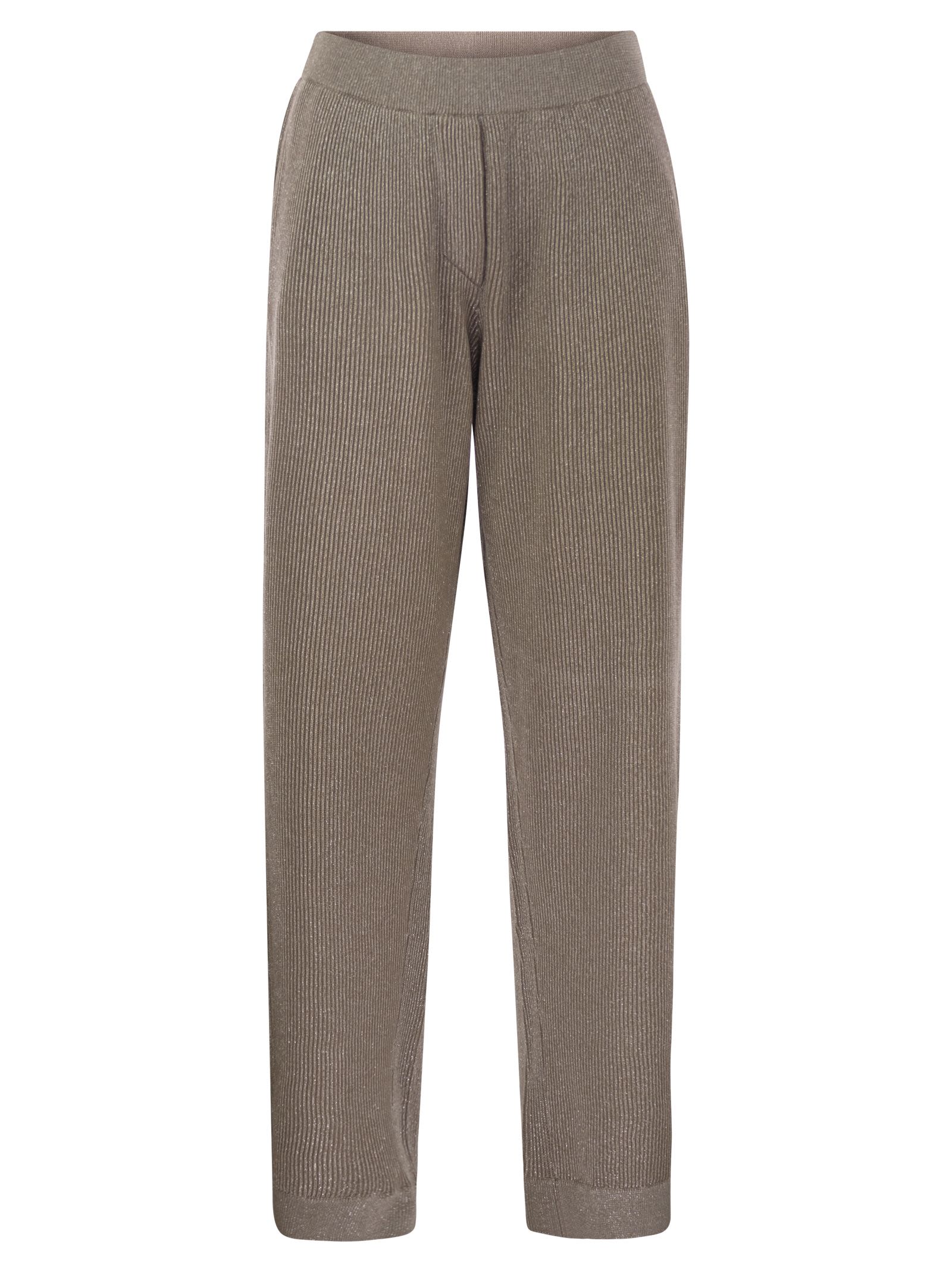 Brunello Cucinelli Women English Rib Cotton And Viscose Pants BRUNELLO CUCINELLI