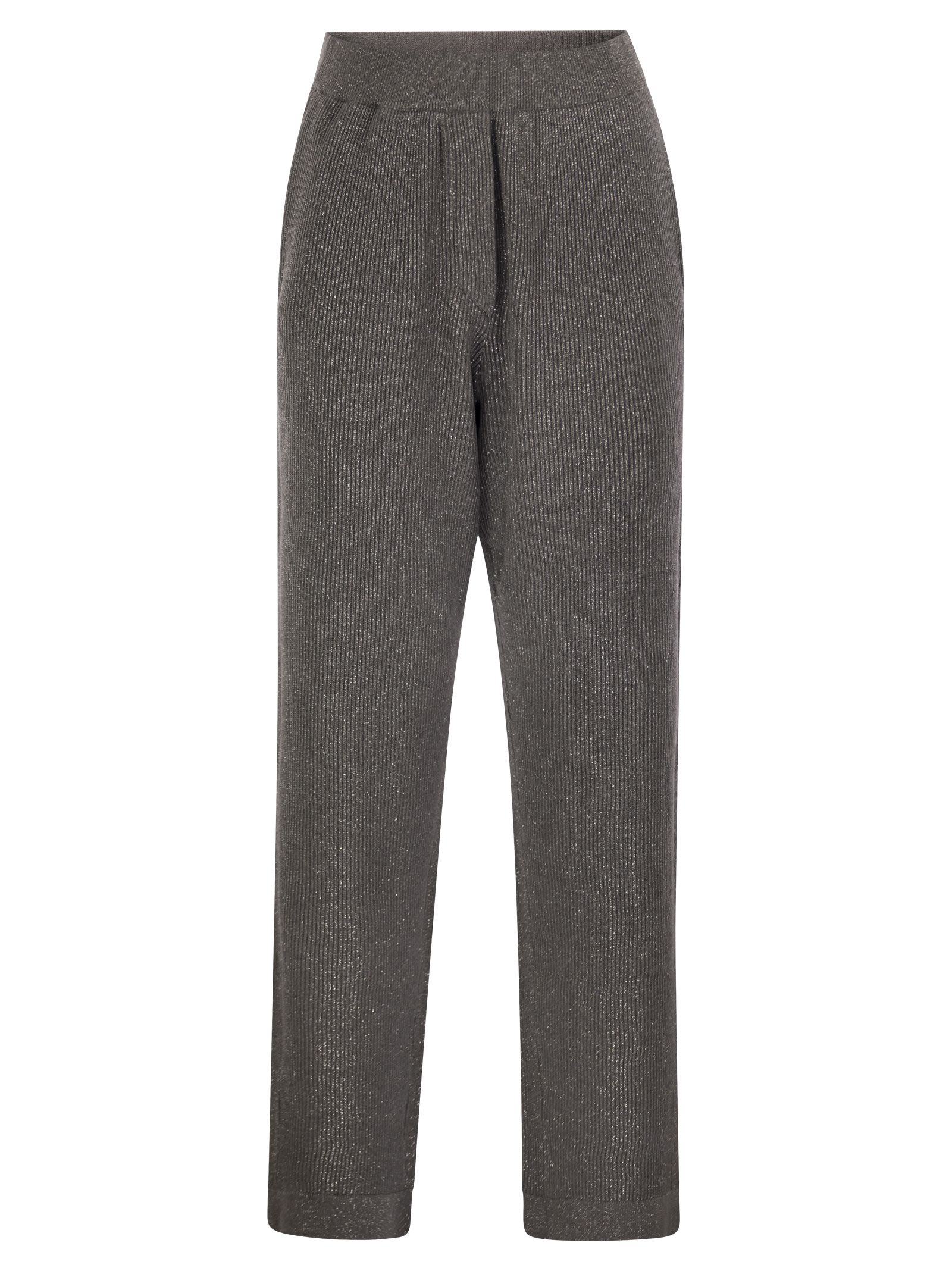 Brunello Cucinelli Women English Rib Cotton And Viscose Pants BRUNELLO CUCINELLI