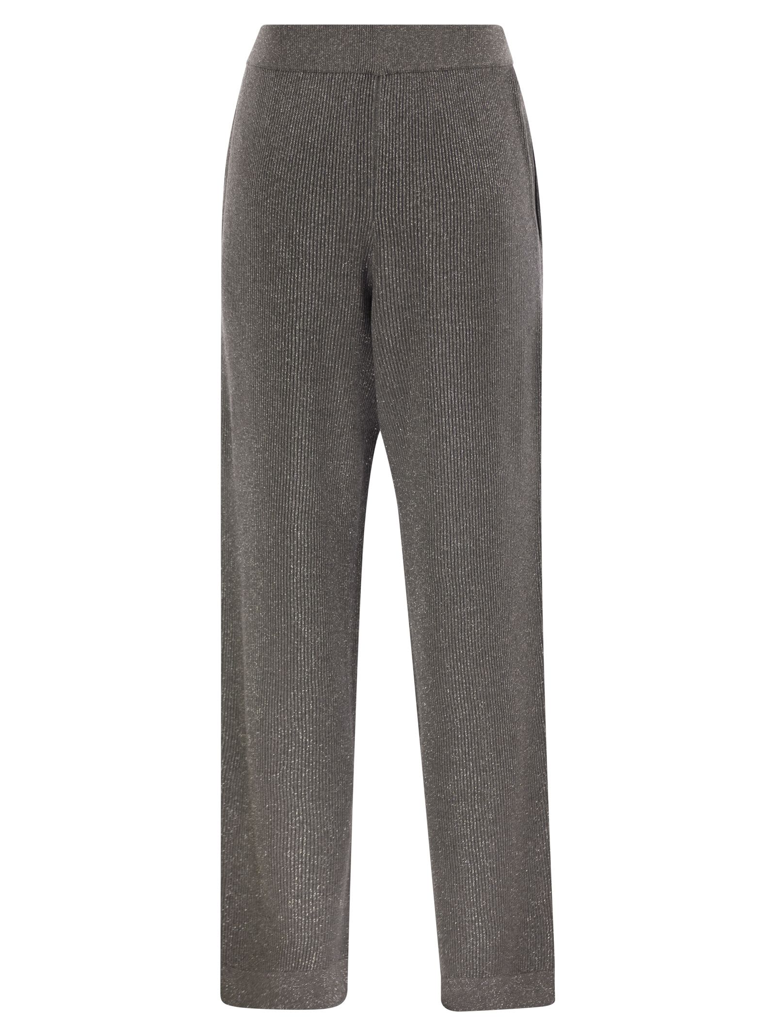 Brunello Cucinelli Women English Rib Cotton And Viscose Pants BRUNELLO CUCINELLI
