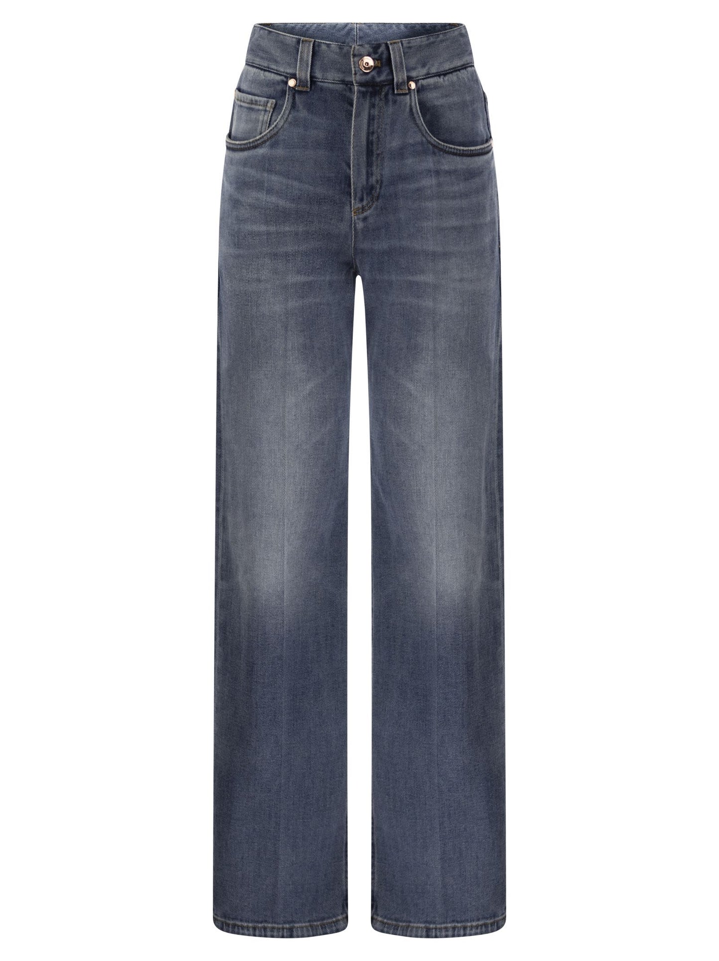 Brunello Cucinelli Women Wide-Leg Stretch Denim Jeans