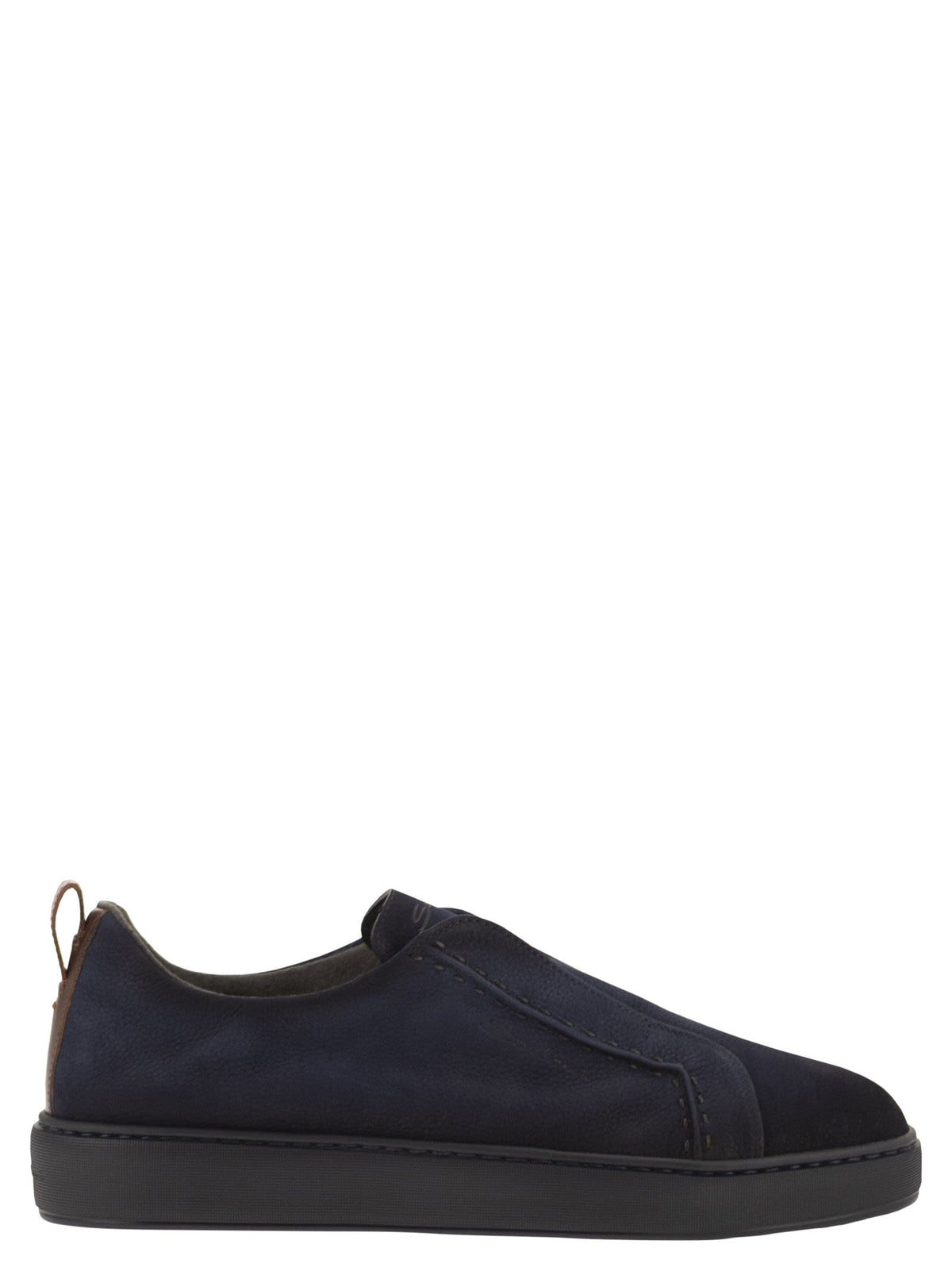 Santoni Men Soft Leather Slip-On Trainers SANTONI