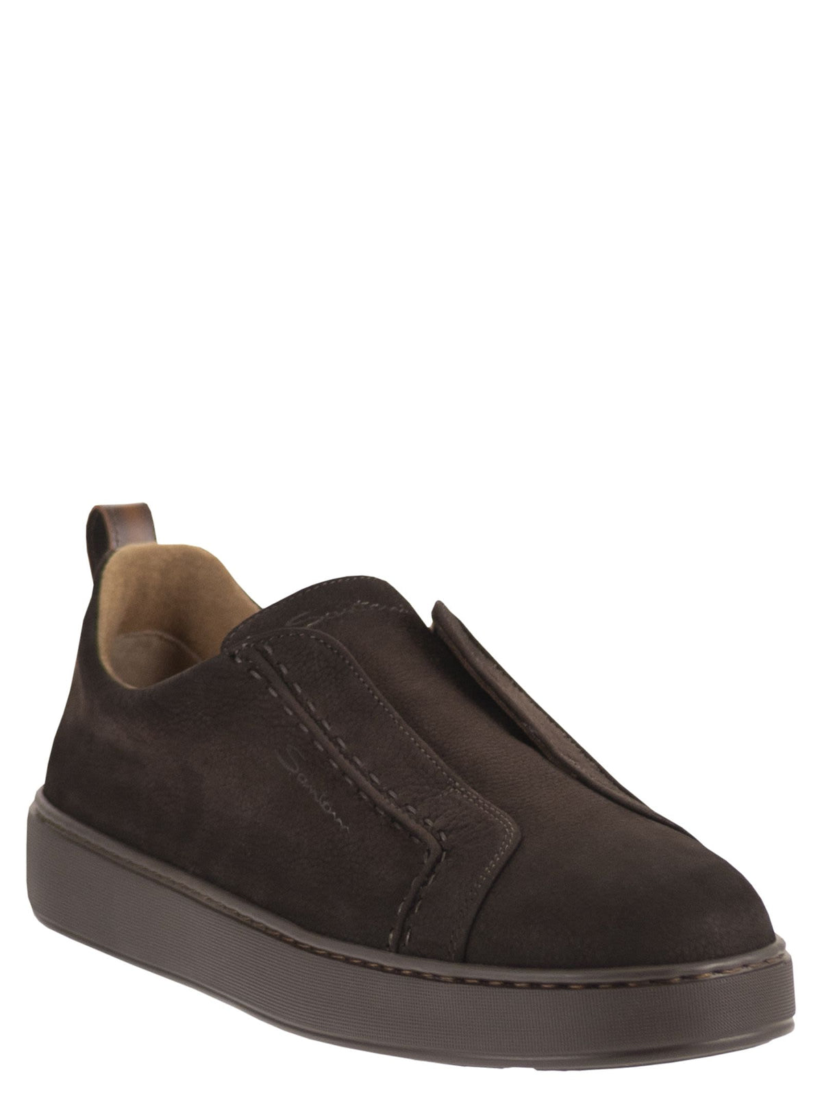 Santoni Men Victoryl26 - Soft Leather Slip-On Trainers SANTONI