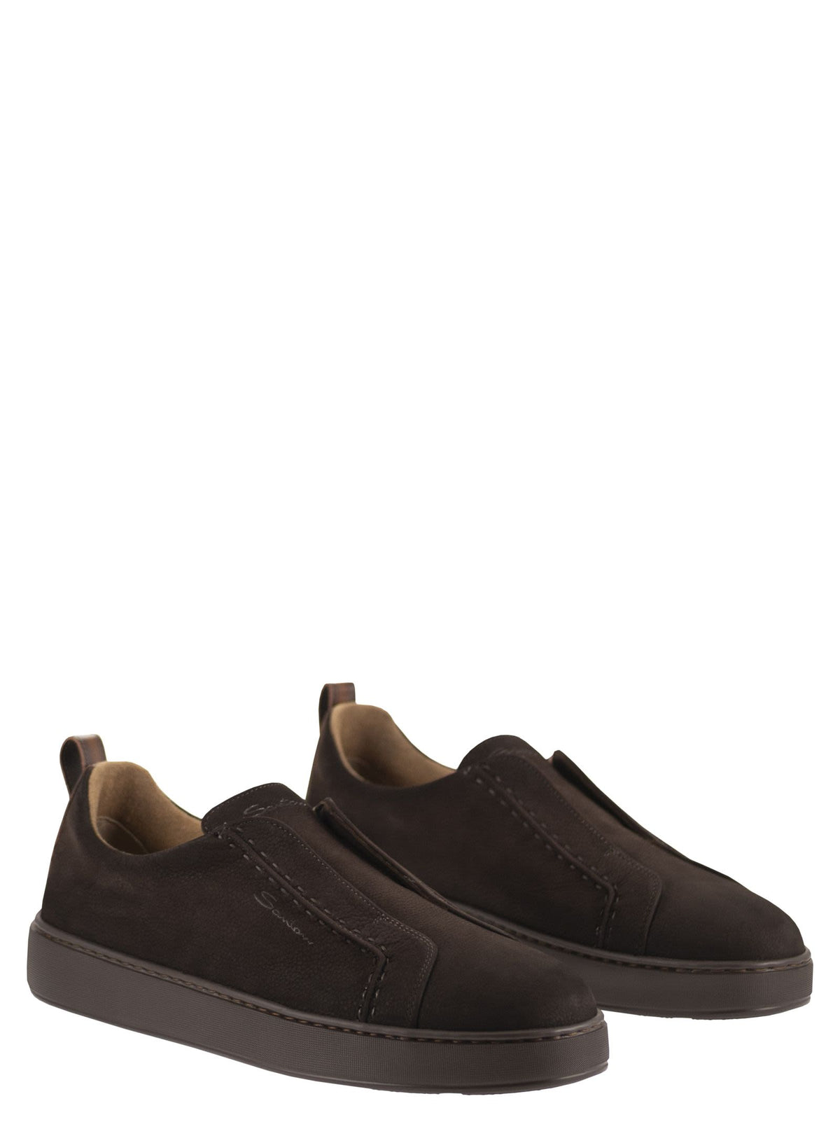 Santoni Men Victoryl26 - Soft Leather Slip-On Trainers SANTONI