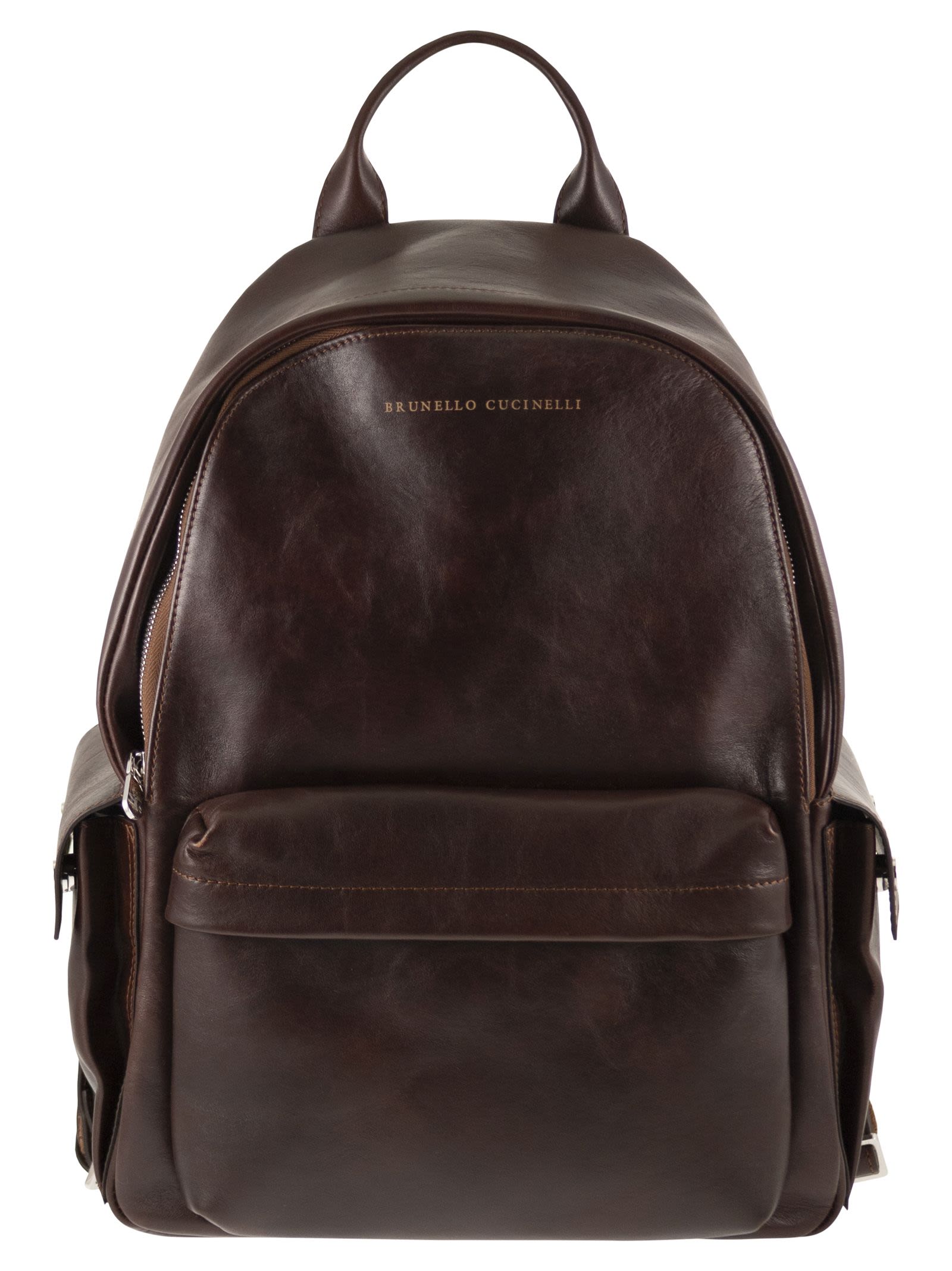 Brunello Cucinelli Men Travel Backpack In Calfskin BRUNELLO CUCINELLI